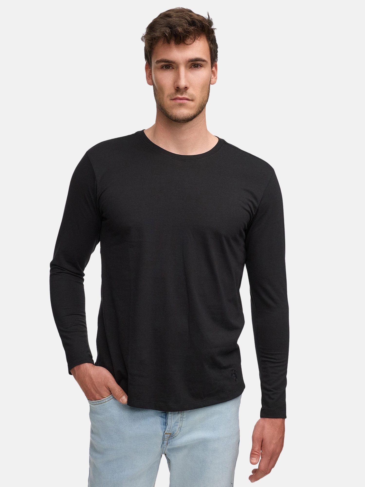 Tazzio Rundhalspullover Langarmshirt E108 (Packung, 2-tlg) günstig online kaufen