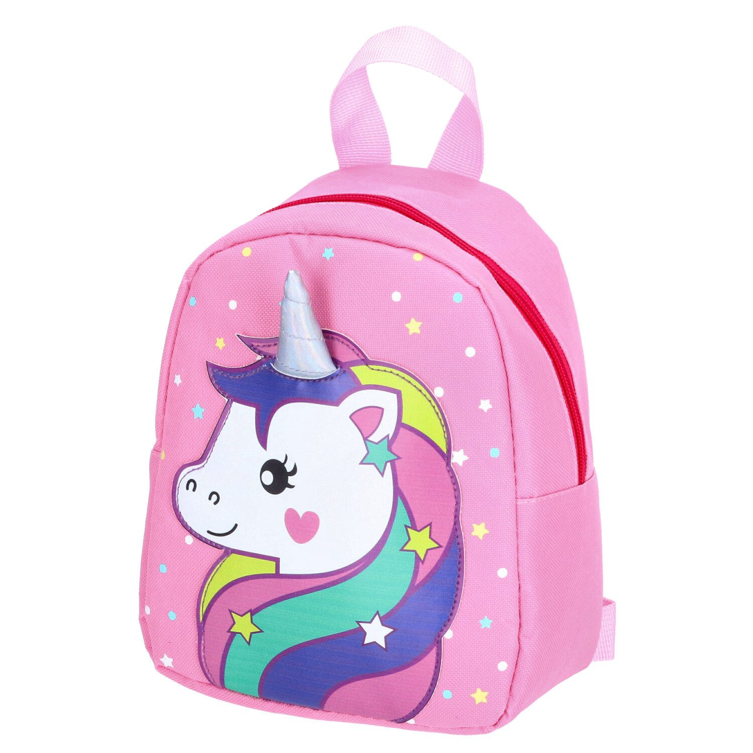 Antonio Freizeitrucksack Antonio Kinder Rucksack 3D Einhorn pink (1-tlg)