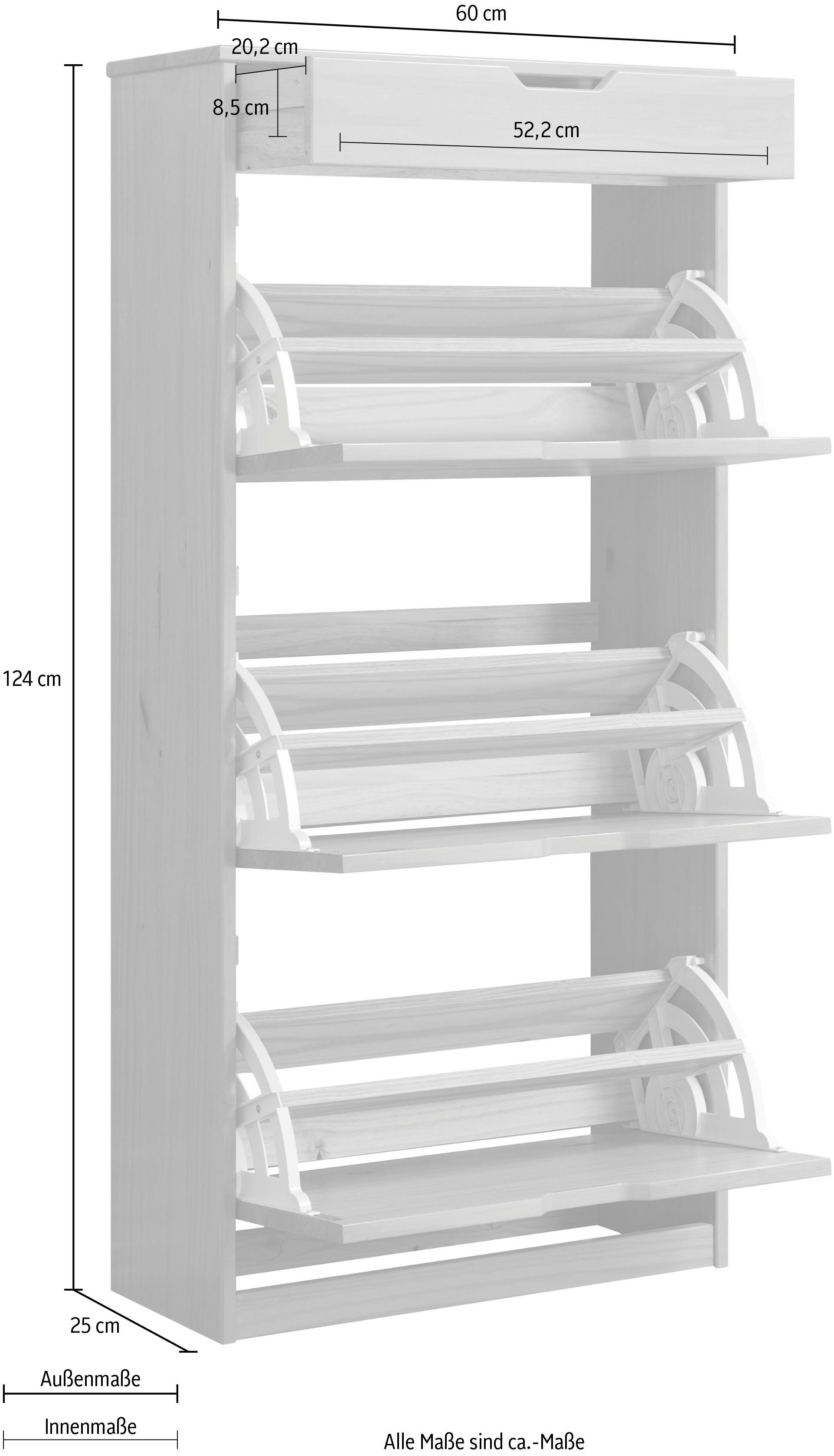 Honigfarben | Honigfarben Massivholz praktisch Kiefer, aus Schuhschrank lackiert Mestre und Kiefer massiver INTER-FURN lackiert