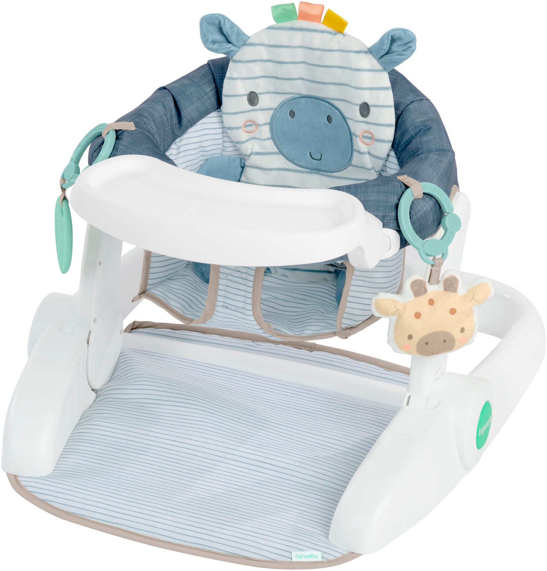 ingenuity Tischsitz Prop Spot™ Learn-to-Sit™ - Casi™, inklusive 2 Spielzeugen und 3 bunten Anhängern