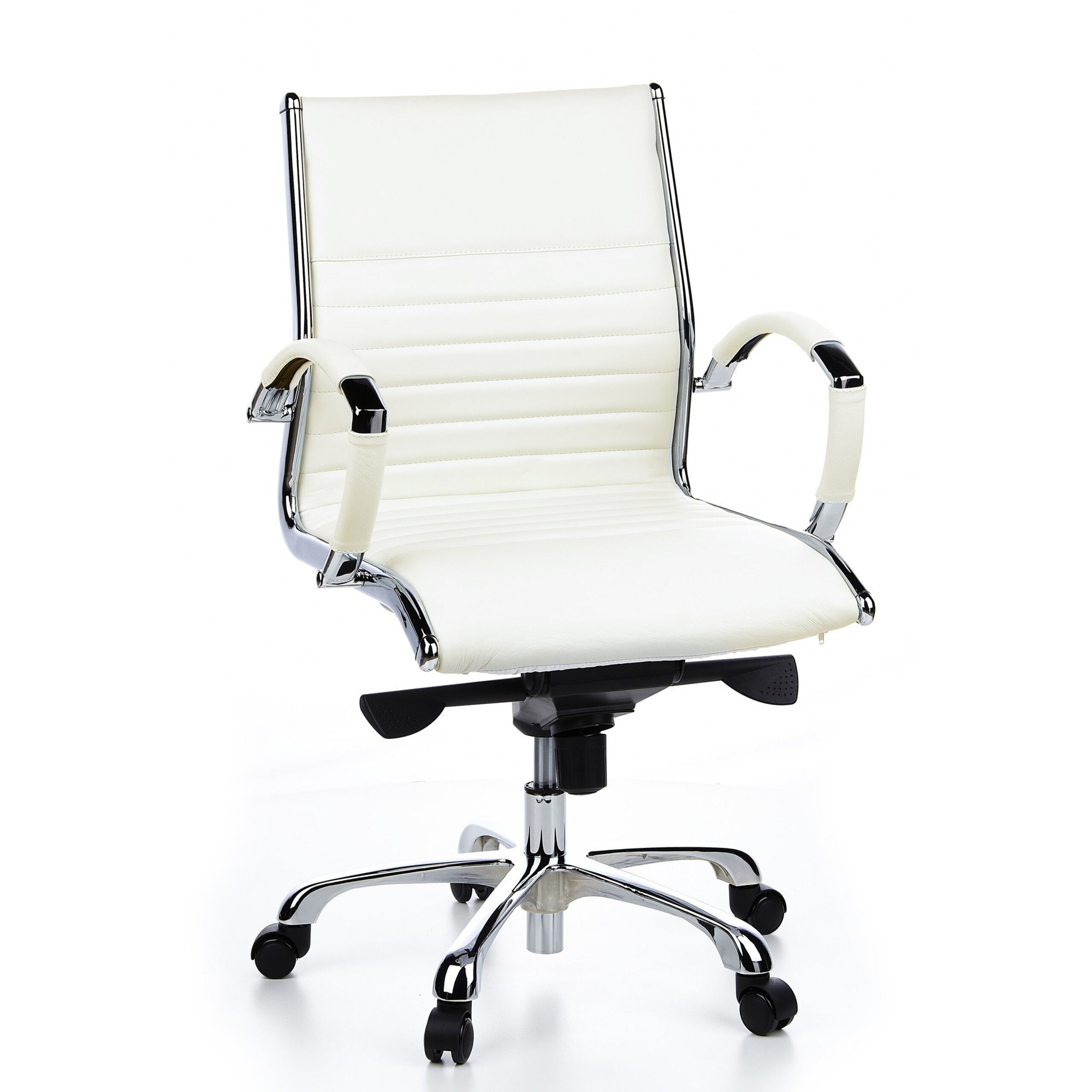 hjh OFFICE Chefsessel Profi Chefsessel Parma 10 Leder mit Armlehnen, Drehstuhl Bürostuhl ergonomisch