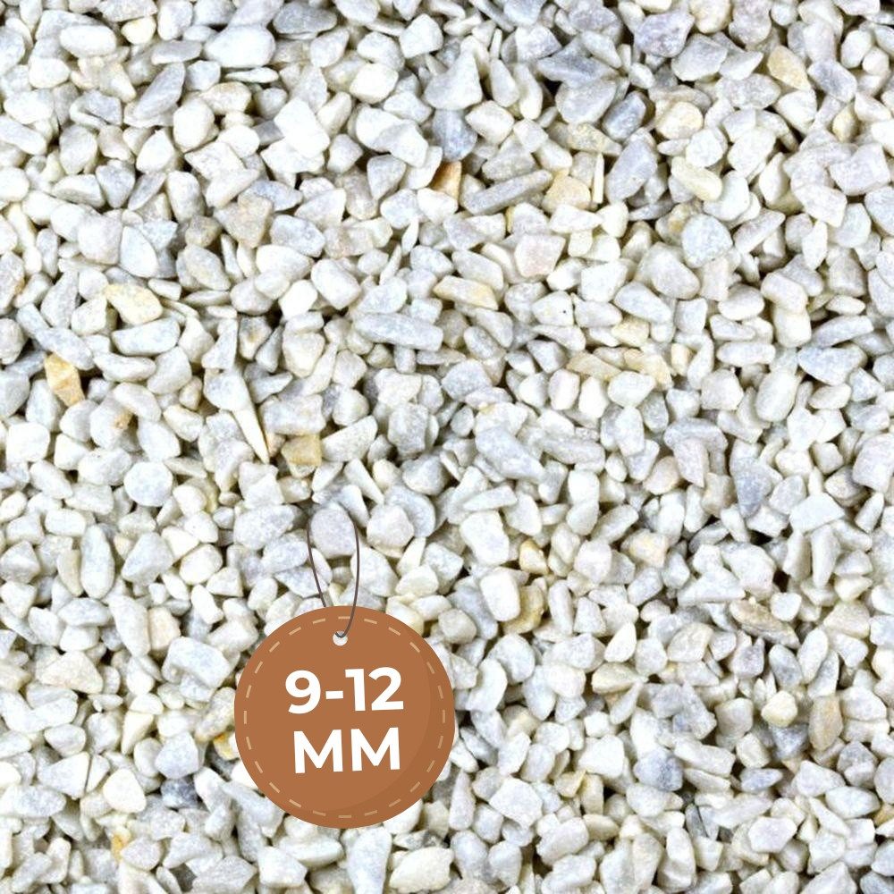 GarPet Zierkies Kieselsteine Garten 25 Kg Aquarium Kies Dekostein Weiß Zierkies Garten