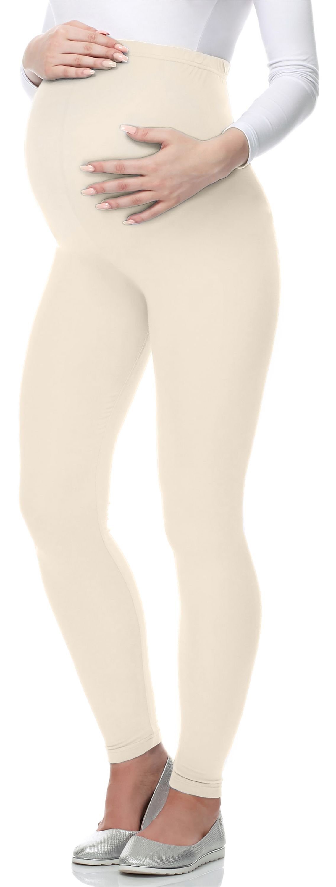 Be Mammy Umstandsleggings Lange Umstandsleggings aus Viskose BE-02 (1-tlg) elastischer Bund