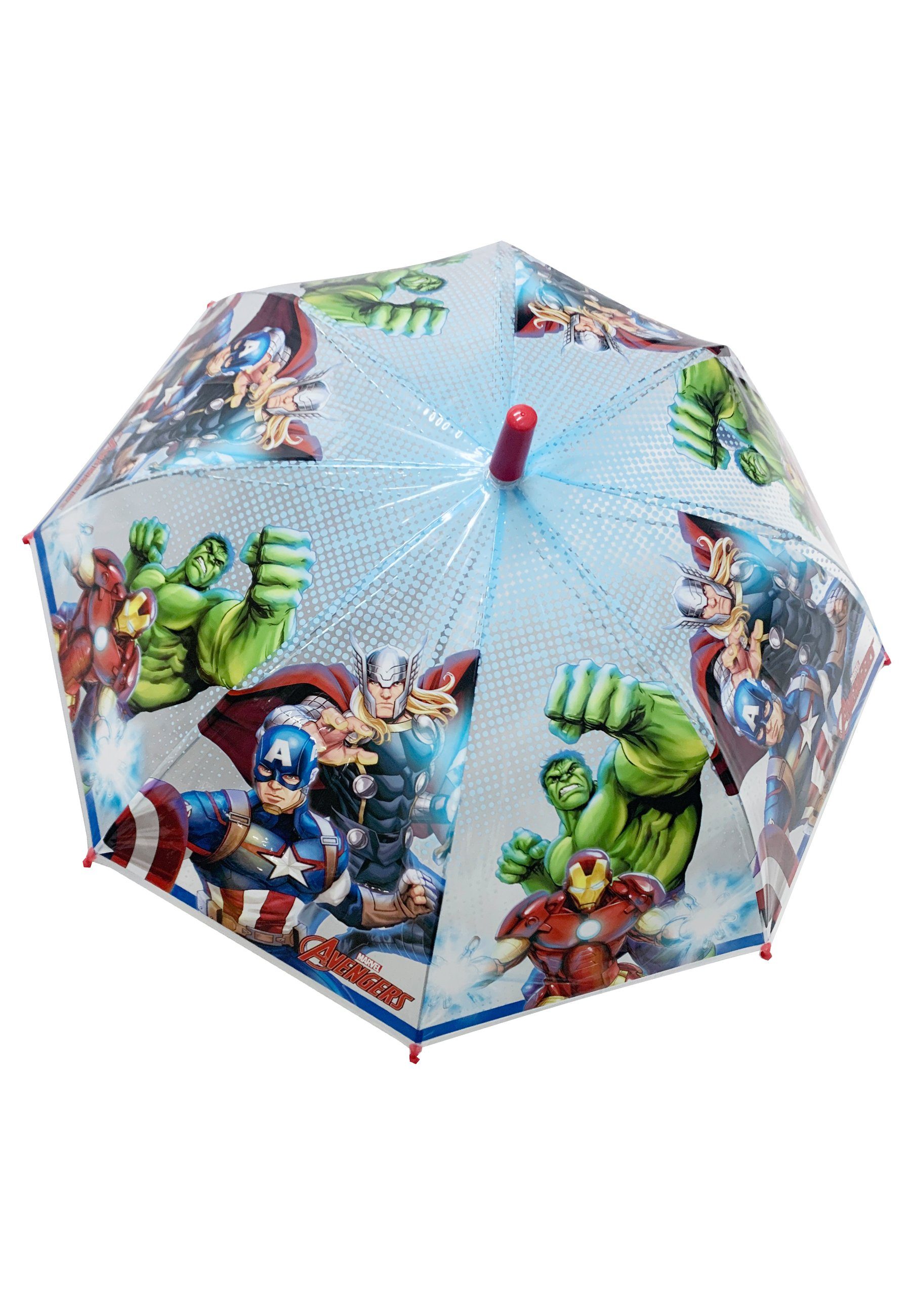The AVENGERS Stockregenschirm Iron Man Stock-Schirm Thor Hulk Kuppelschirm Kinder Jungen