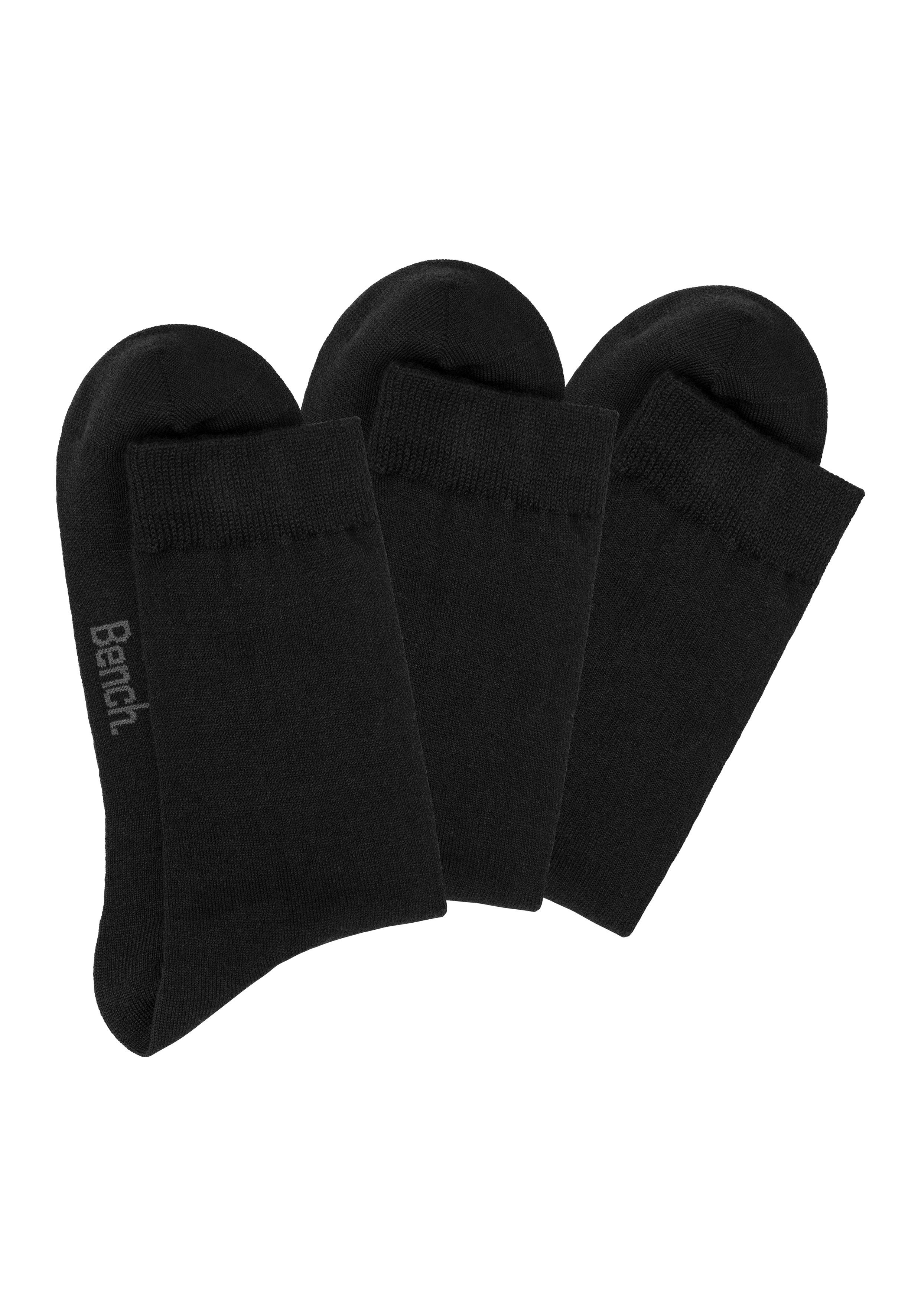 Bench. Socken (Packung, 3-Paar) Damensocken aus flauschigem Material mit wärmender Wolle