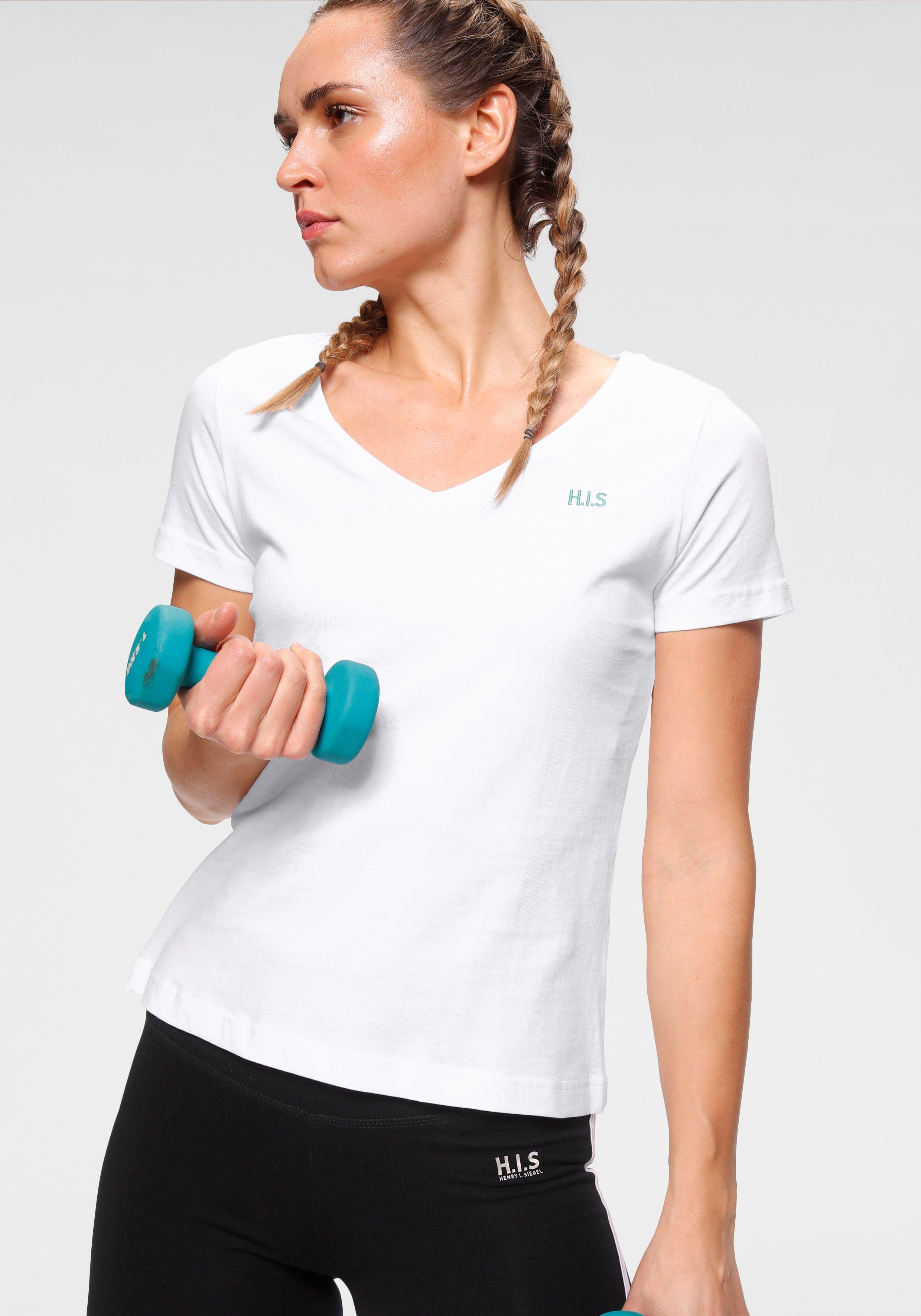 H.I.S T-Shirt Essential-Basics vielseitig kombinierbar (3er-Pack zum Vorteilspreis) lockerer Schnitt, 100% Baumwolle, vielen Farben & großen Größen
