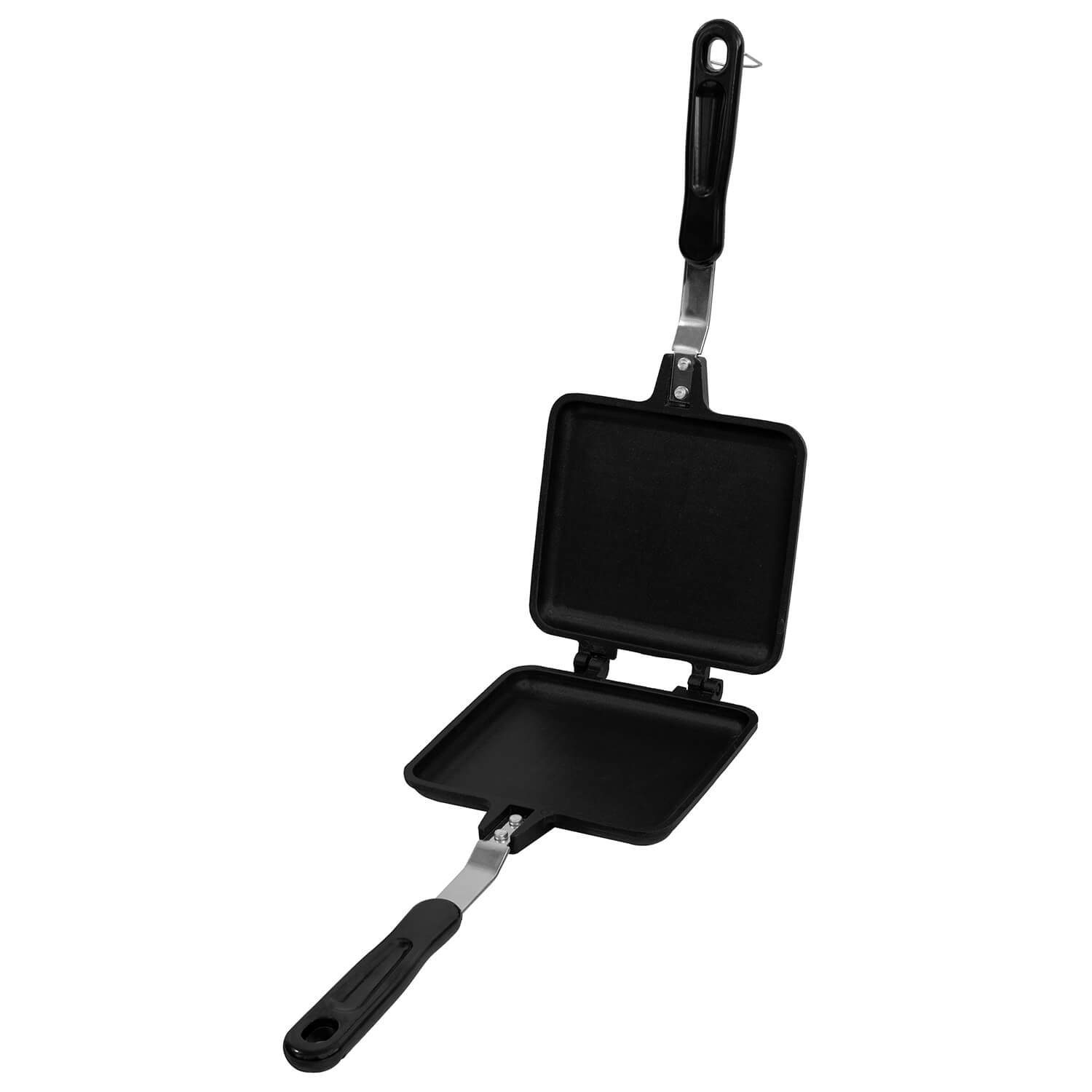 Delphin.sk Grillpfanne Delphin MiniPan Camping Sandwich Pfanne Aluminium Antihaft Outdoor, Aluminium (1-tlg), Außenmaße der Pfanne: 15x14x3 cm