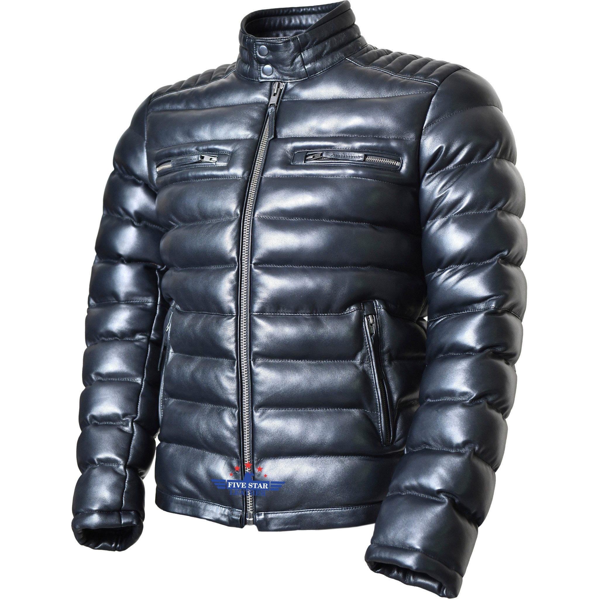 Lederjacke Herren-Steppjacke