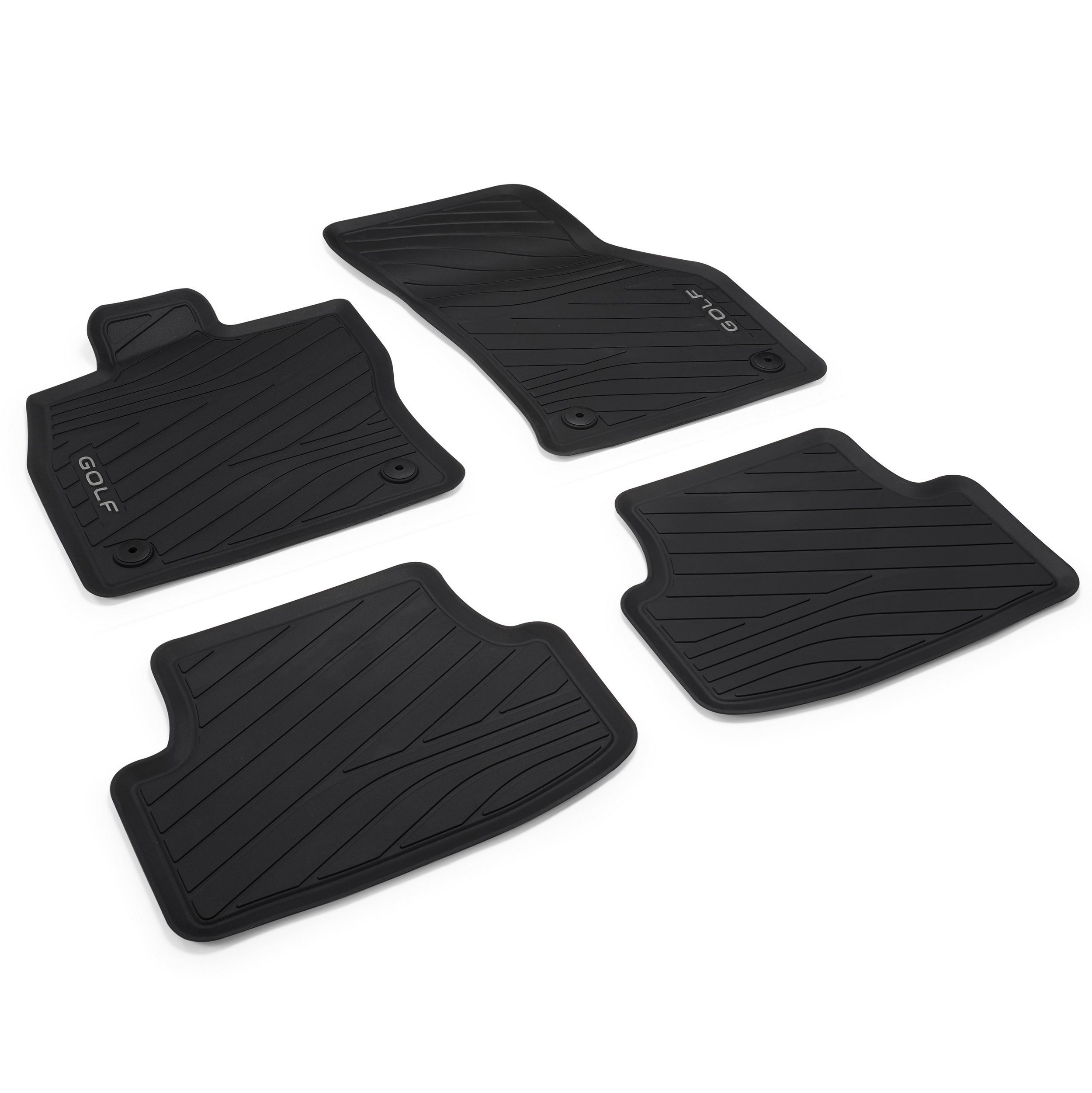 Volkswagen Passform-Fußmatten Golf 8 VIII eTSI (4 St), für VW Golf VIII Limousine, Mild Hybrid M-HEV, Gummifußmatten vorne und hinten, rutschfest, abwaschbar,5H1061500A 82V