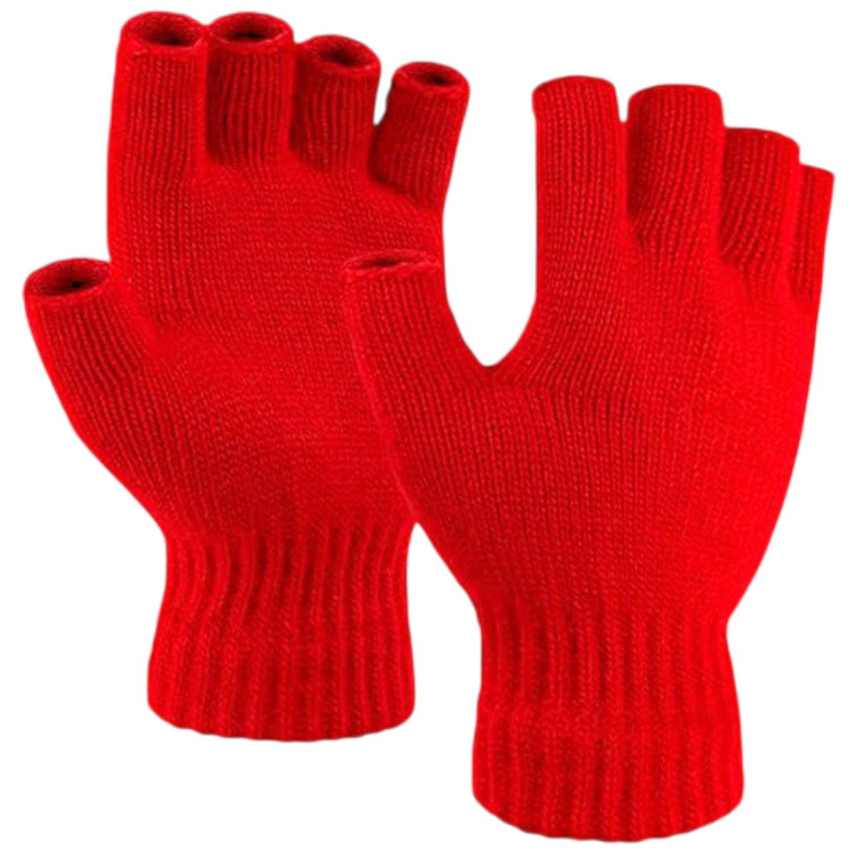 herémood Strickhandschuhe Fingerlose Winterhandschuhe Damen & Herren Acryl Thermo Halbfinger (Handschuhe gestrickt – Outdoor Sport Unisex 1 Paar Bewegungsfreiheit & Komfort, Elastisch, atmungsaktiv, langlebig – Perfekte Geschkenke)