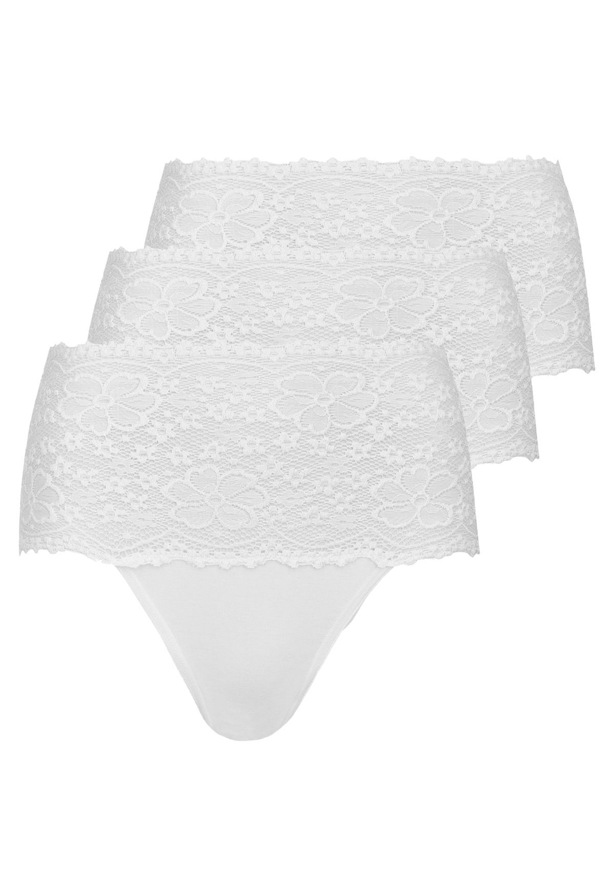 Nina Von C. Taillenslip 3er Pack Millefleurs (Spar-Set, 3-St) Taillen Slip - Im Spitzen-Design, Perfekte Passform