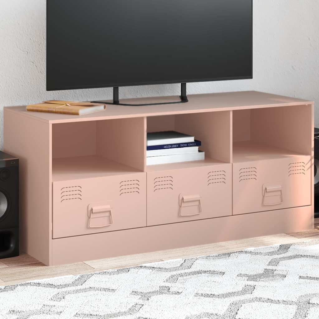 vidaXL Schrankmodule TV-Schrank Rosa 99x39x44 cm Stahl günstig online kaufen