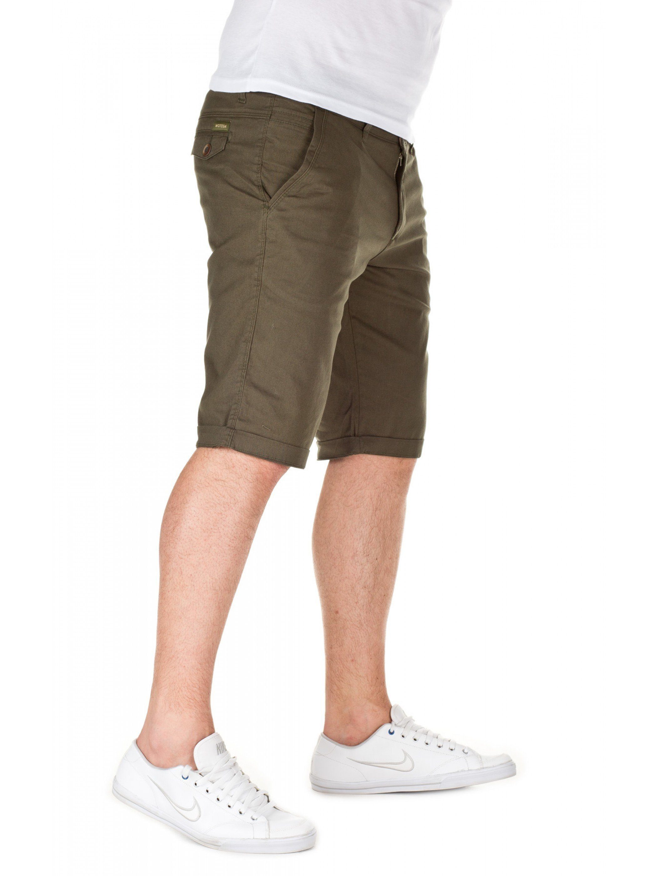 WOTEGA WOTEGA Unifarbe Grün Alex Chino 5637) night in - shorts Shorts (olive