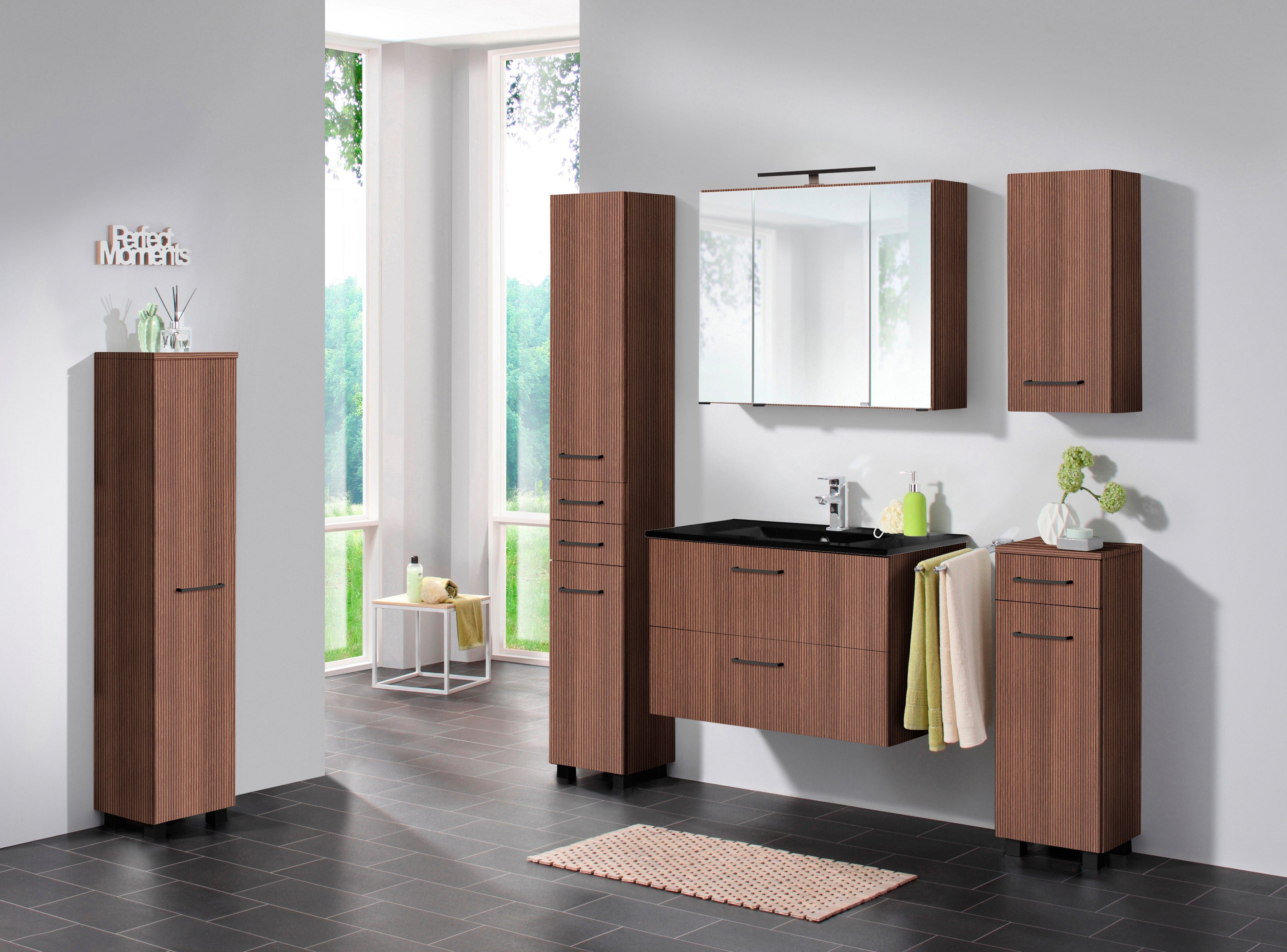 welltime Waschtisch Trento Badezimmerschrank mit Becken günstig online kaufen