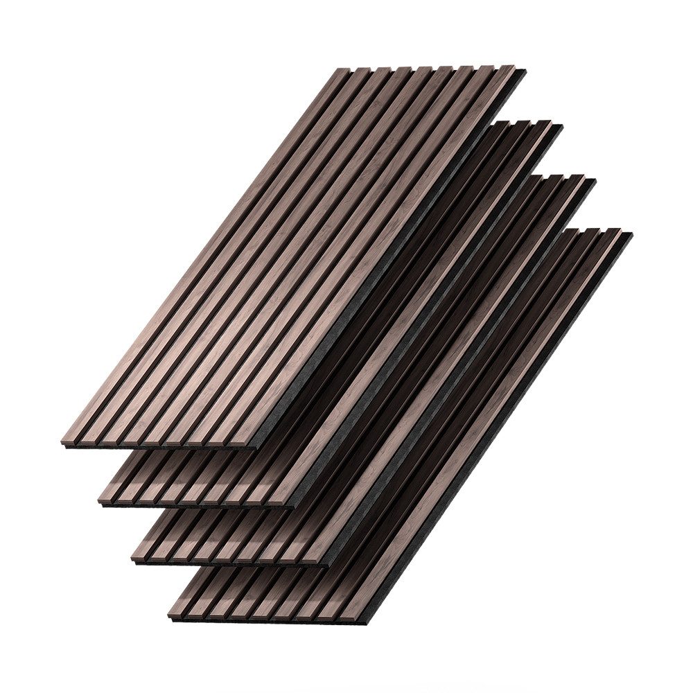 Vicco Wandpaneel Sonoa, Nussbaum/Braun, 4 Stück, (4-tlg)