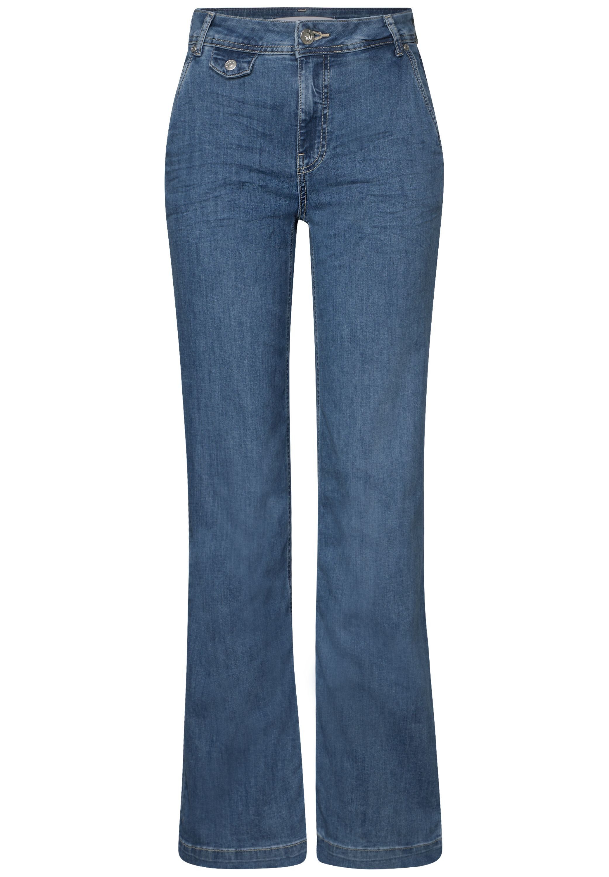 STREET ONE Loose-fit-Jeans, High Waist günstig online kaufen