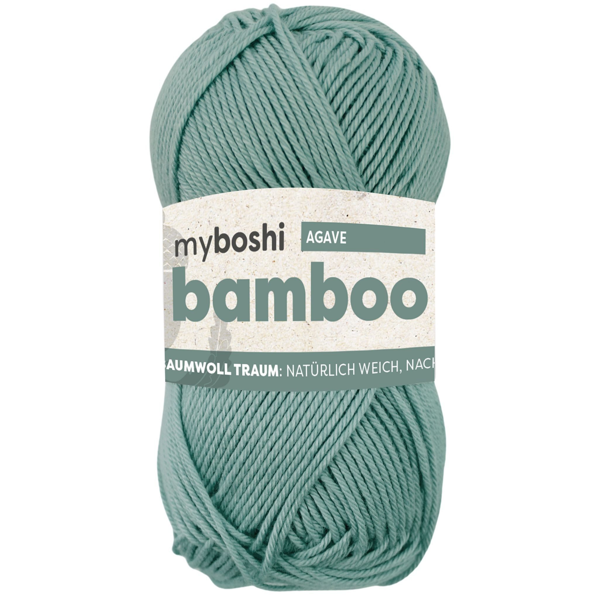 myboshi Bamboo, Bambus-Baumwollgarn Häkelwolle, 125 m (1-St), Uni