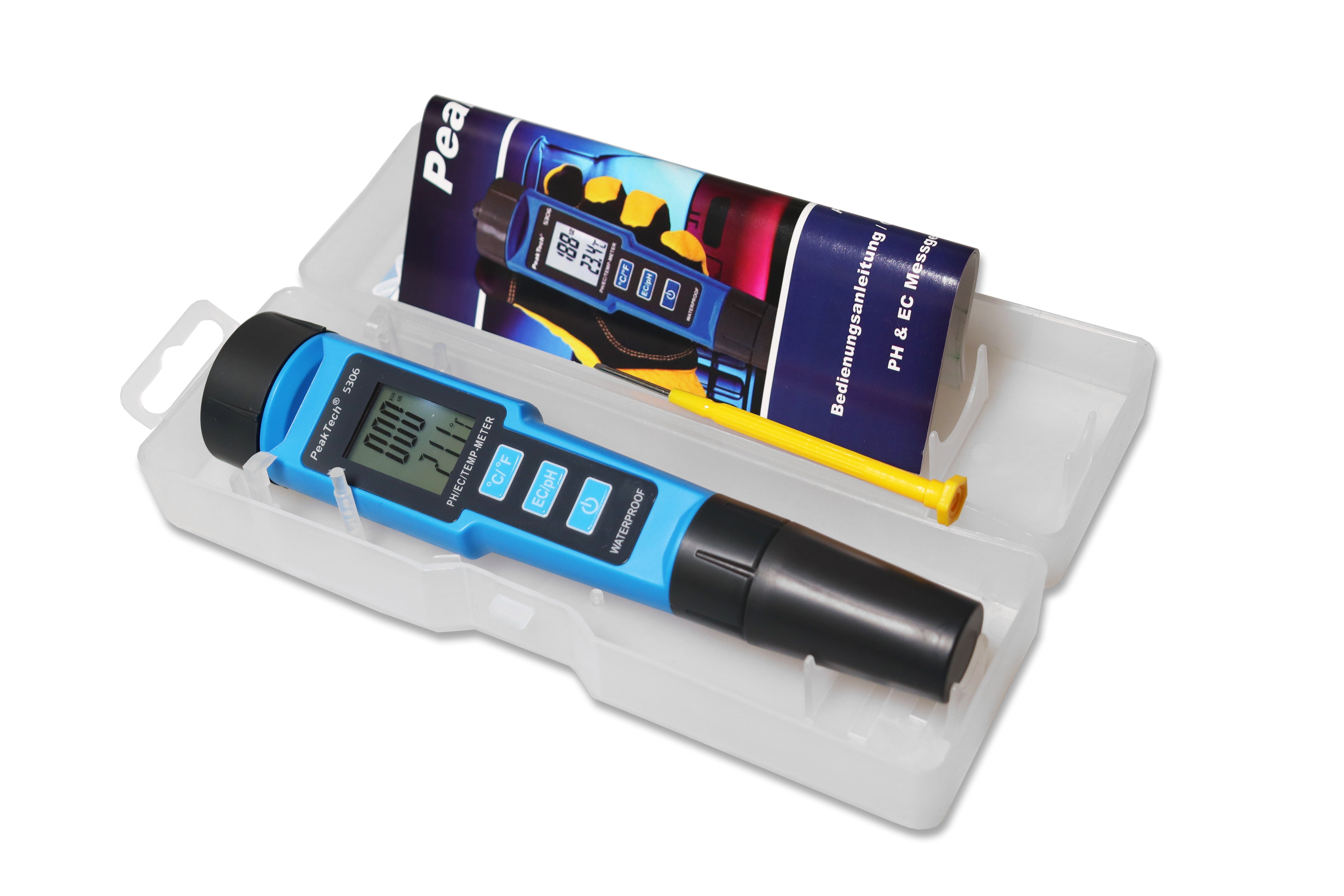 PeakTech Wassersensor 5306: bis 50°C pH/EC/Temperatur, 14.00 μS/ pH PeakTech Wasser- /19990