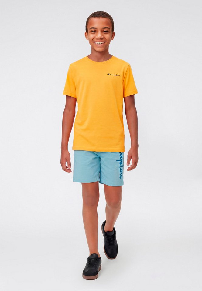 Champion Badeshorts Boys' beach shorts with big Logo für Kinder und Jugendliche geeignet, mit Innenslip aus Polyester