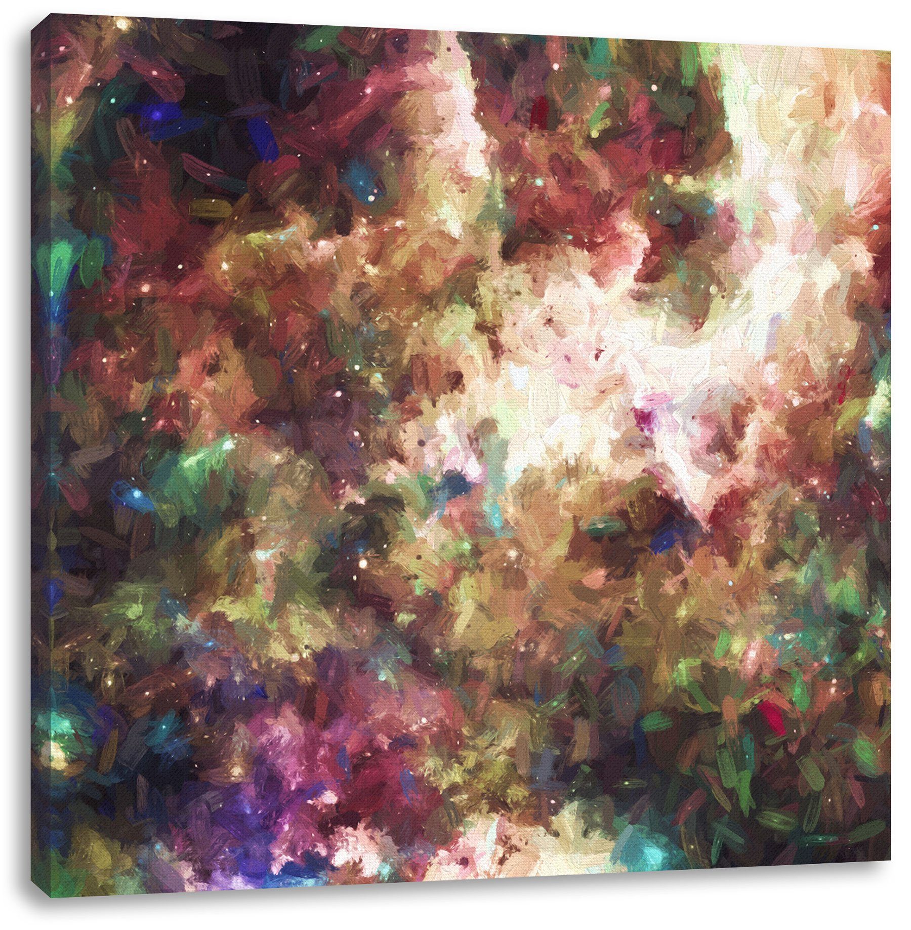 Pixxprint Leinwandbild Nebelgalaxie und Sterne, Nebelgalaxie und Sterne (1 St), Leinwandbild fertig bespannt, inkl. Zackenaufhänger