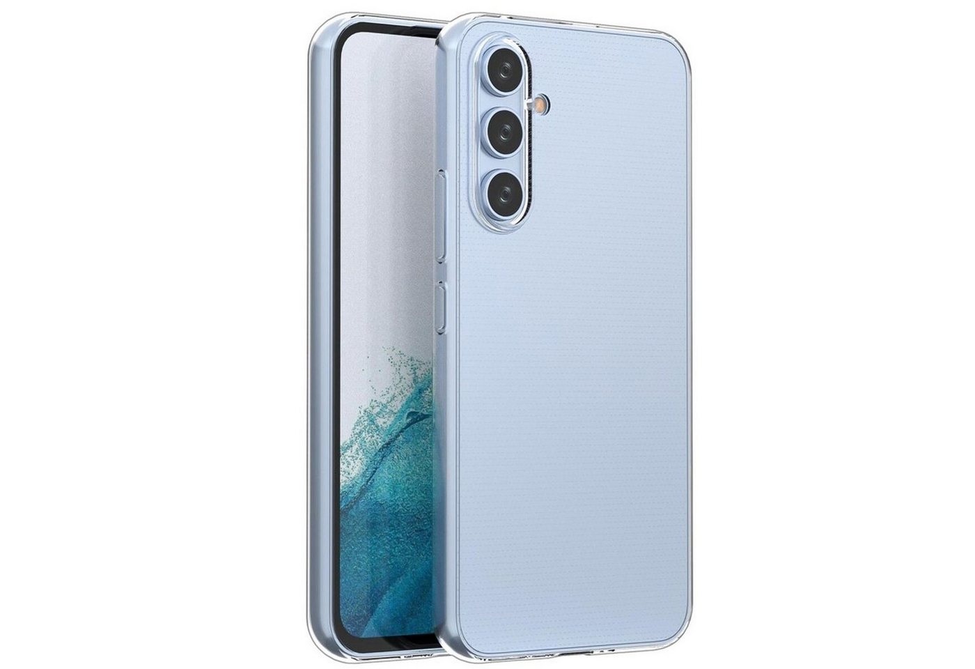 CoolGadget Handyhülle Silikon Handy Hülle Slim für Samsung Galaxy A34 5G 6,5 Zoll, dünne TPU Schutzhülle Case in transparent / durchsichtig