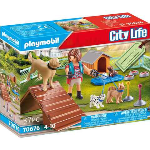 Playmobil® Konstruktions-Spielset Geschenkset Hundetrainerin (70676), City Life, (37 St), Made in Europe