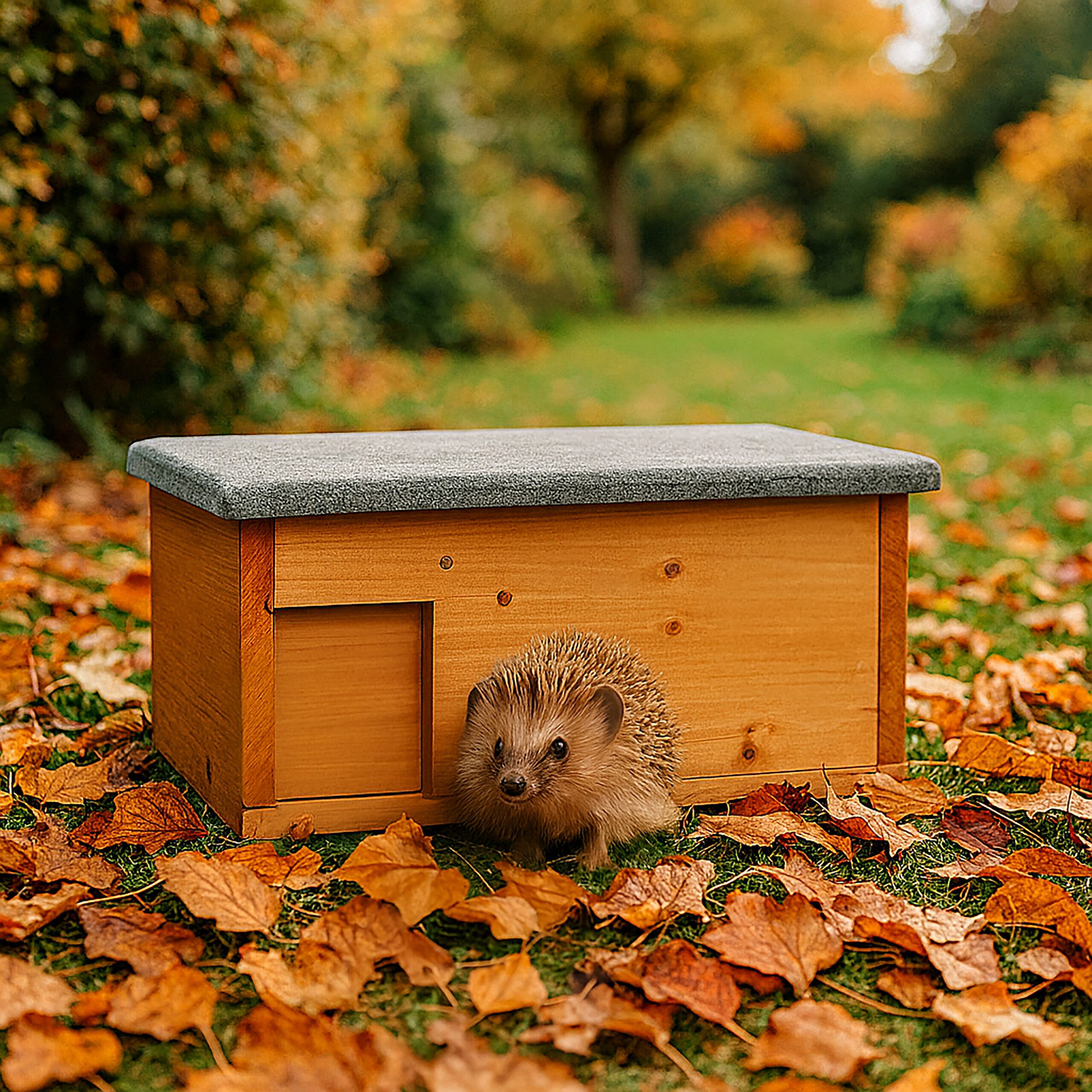 relaxdays Igelhaus Bausatz, orange