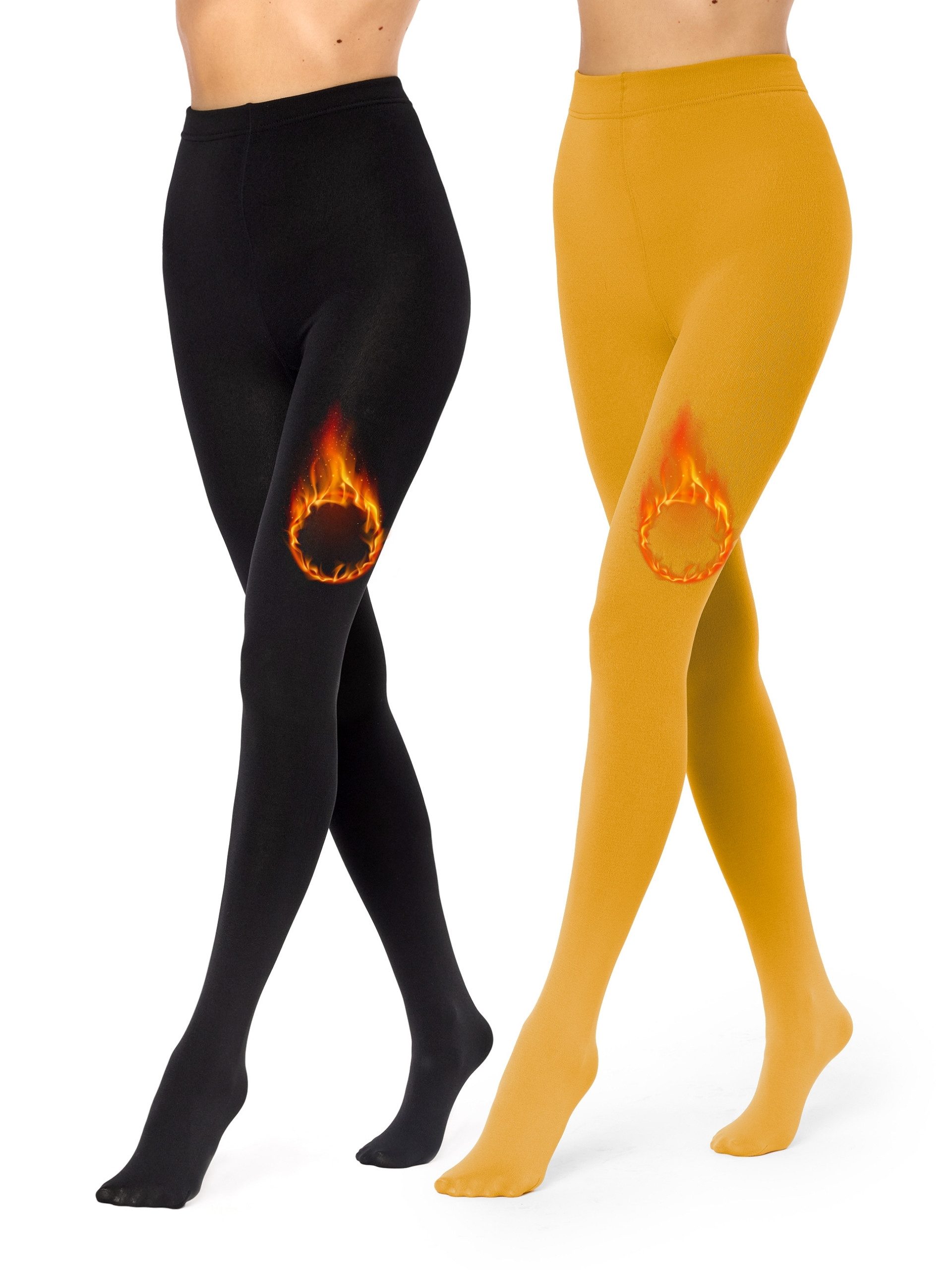 Merry Style Strumpfhose 2er Pack Колготки Damen Winter Wärme Tights Gefütterte MS-ATX-442 (1 St)