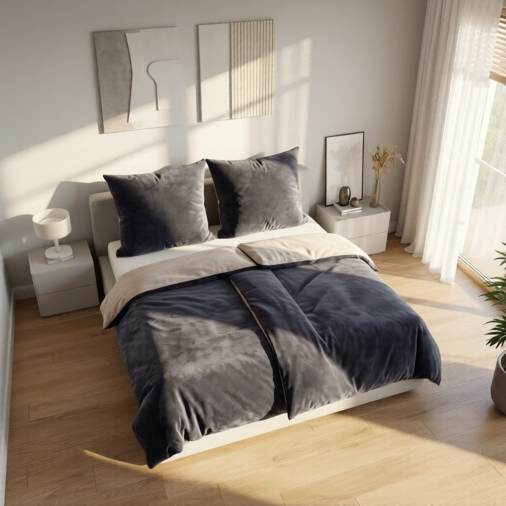 KiNZLER Bettwäsche Cashmere Touch, Microfaser, 2 teilig, Wendebettwäsche, a günstig online kaufen