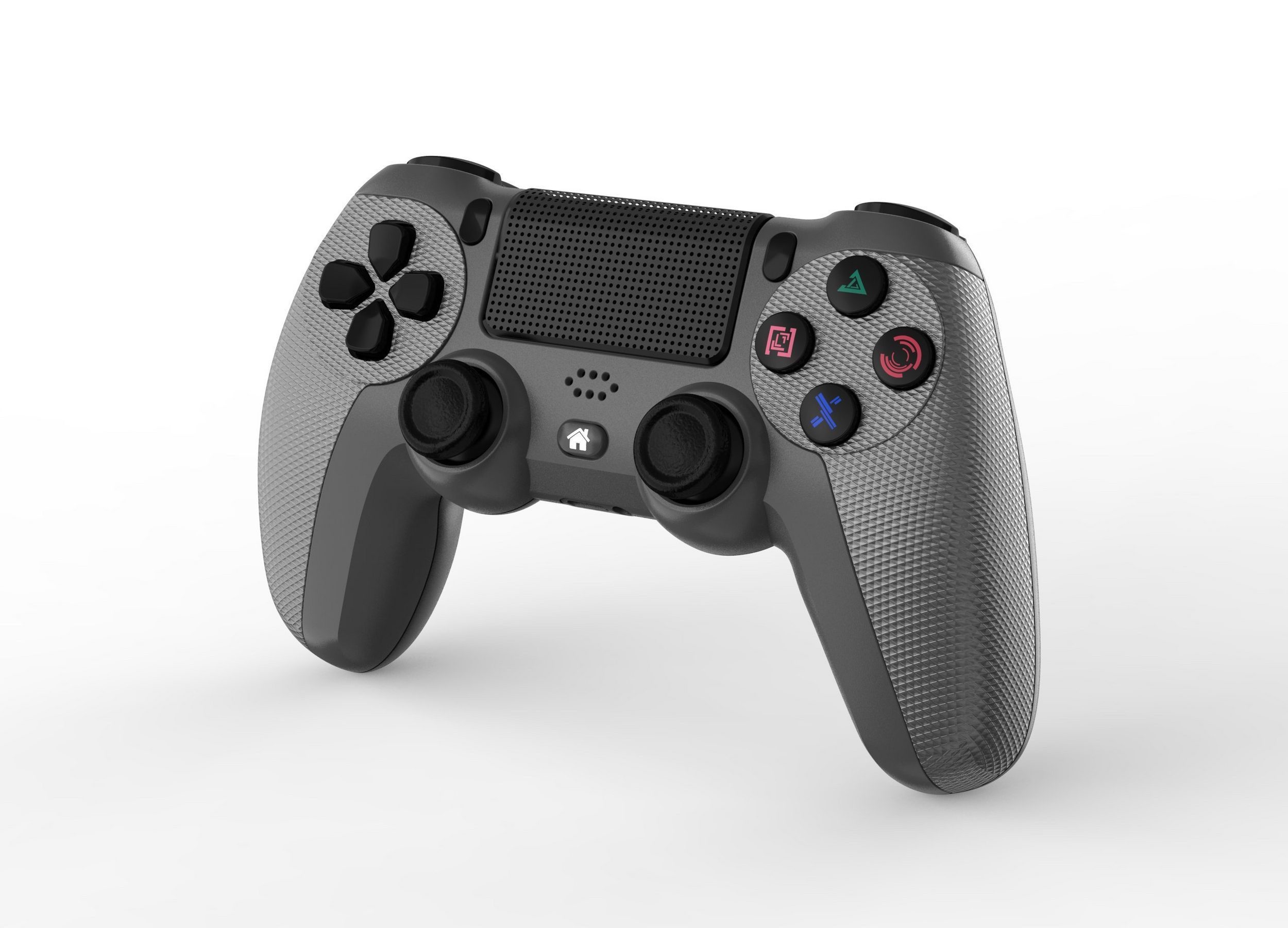 Ophy Kabelloser Bluetooth-Controller für PS4 – mit Dual-Motor-Vibration PC-Controller (6-Achsen, LED-Licht, 600 mAh Akku & ergonomischem Design)