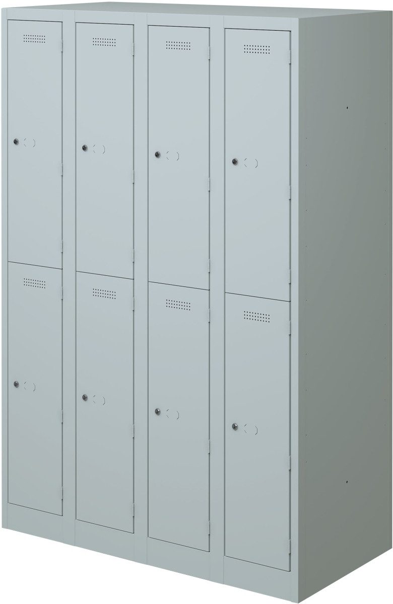 Bisley Garderobenschrank Garderobenschrank Primary Locker BxHXT 1200x1800x500mm lichtgrau