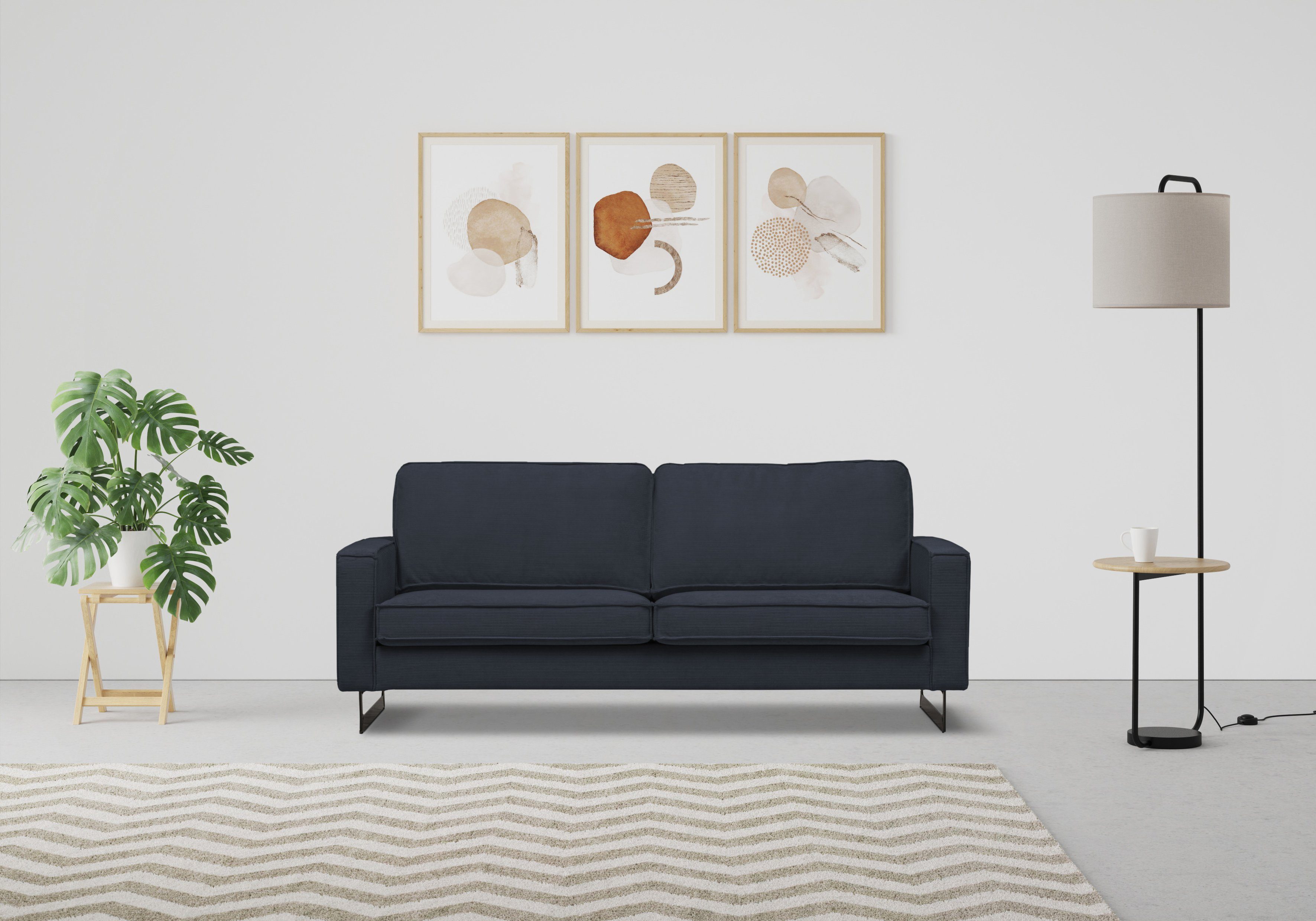 Places of Style 2-Sitzer "Pinto, 166 cm, Cord, Chenille, Lederoptik", mit K günstig online kaufen