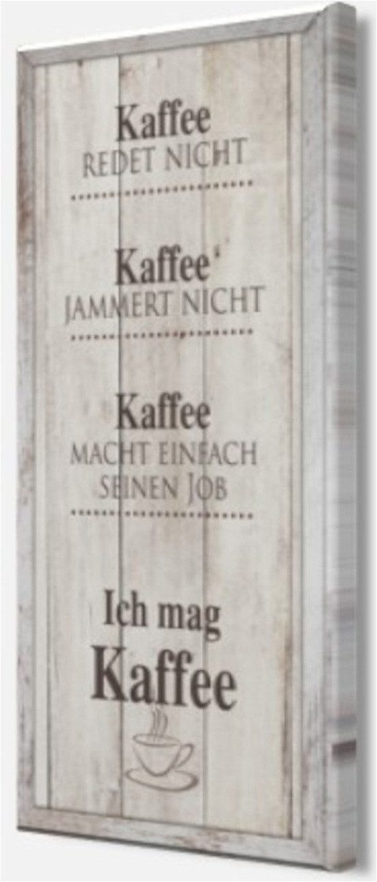 Bönninghoff Bild mit Rahmen Wandbild gerahmt KAFFEE 23x49 cm – Wanddeko modern, Kaffee, Kaffee Bilder, Sprüche & Texte (1 St), mit dekorativem Rahmen