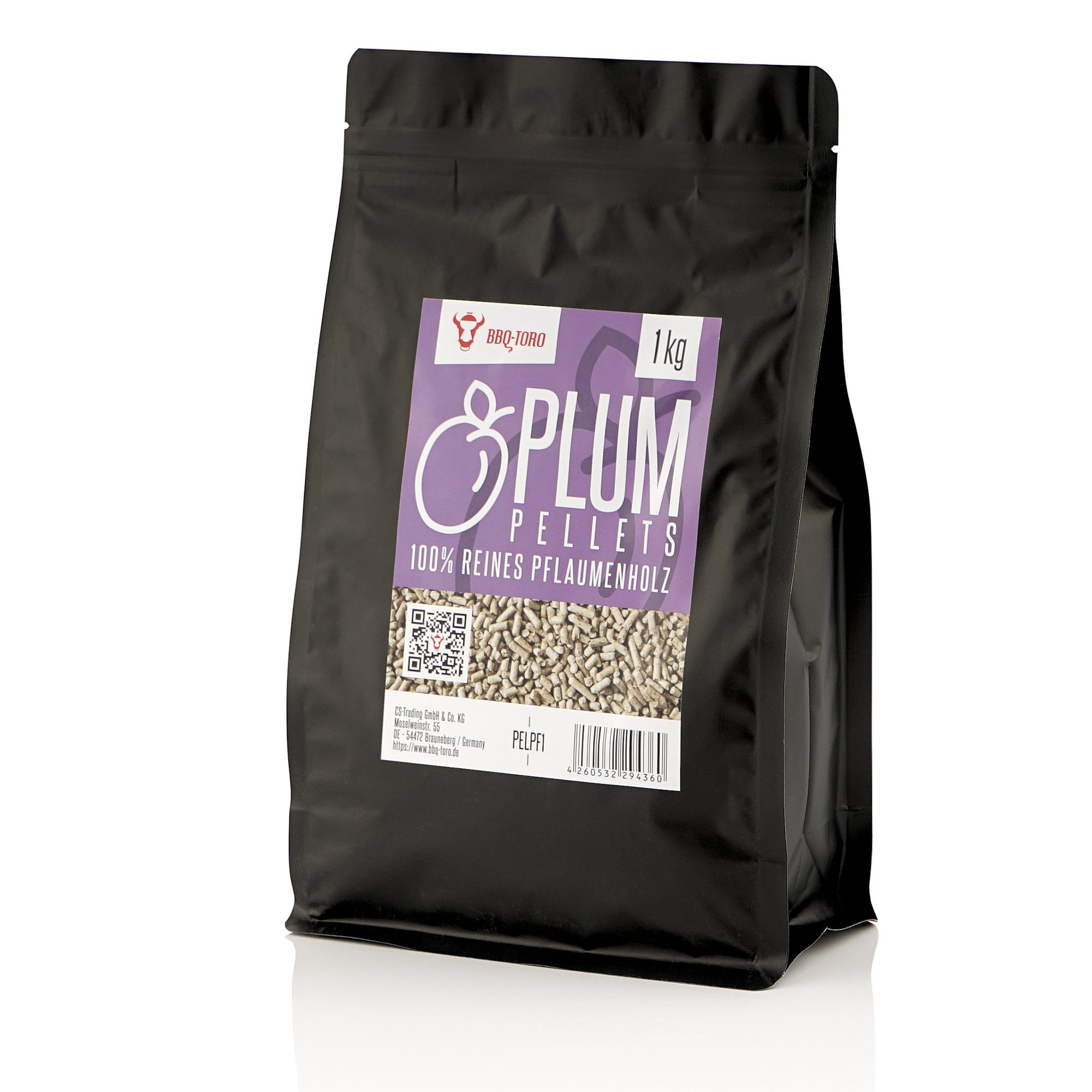 BBQ-Toro Holzpellets Plum Pellets aus 100% Pflaumenholz, 1 kg, Holzpellets, Hartholz, 1.00 kg