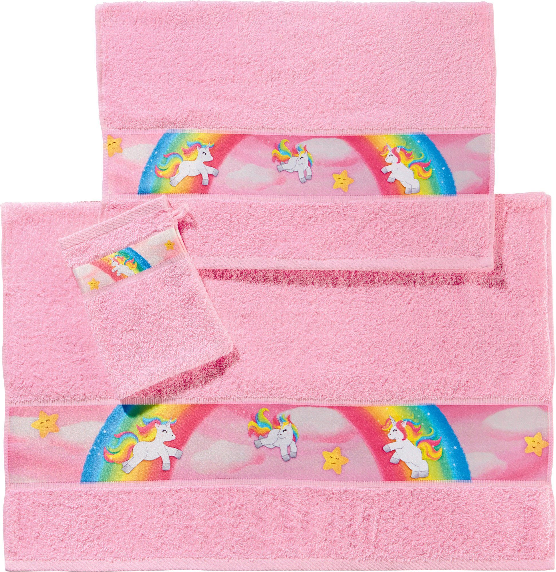 Erwin Müller Handtücher Kinder-Frottier-Set 3-teilig, Walk-Frottier Uni günstig online kaufen