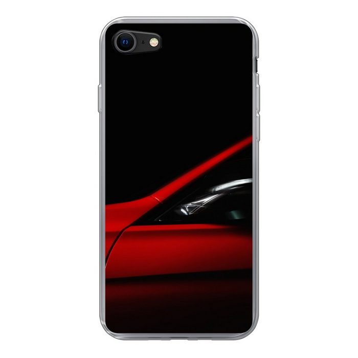 MuchoWow Handyhülle Roter Sportwagen Handyhülle Apple iPhone 7 Smartphone-Bumper Print Handy Schutzhülle