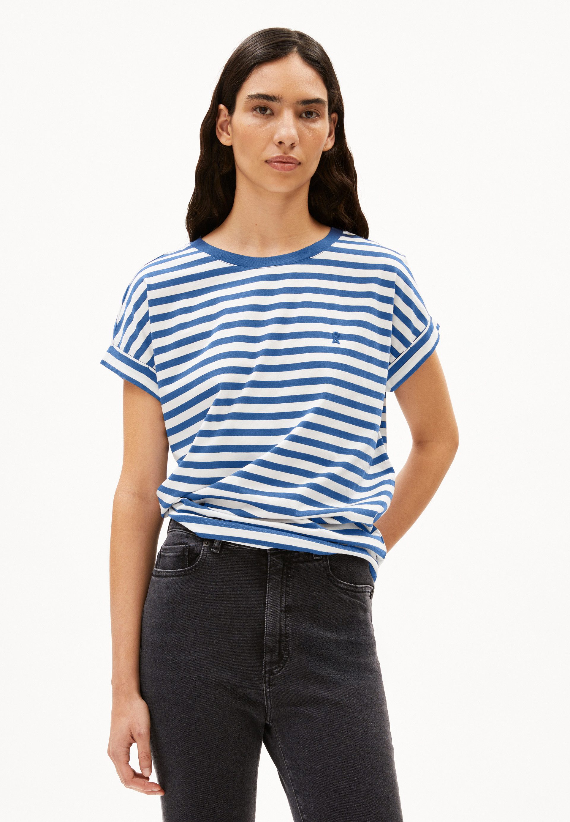 Armedangels T-Shirt IDAARA STRIPES T-Shirt aus Bio-Baumwolle Loose Fit günstig online kaufen