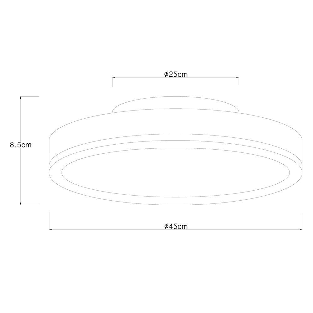 etc-shop LED Deckenleuchte, LED-Leuchtmittel verbaut, fest Dimmer Fernbedienung LED Memory Warmweiß, Deckenleuchte Timer Holzoptik