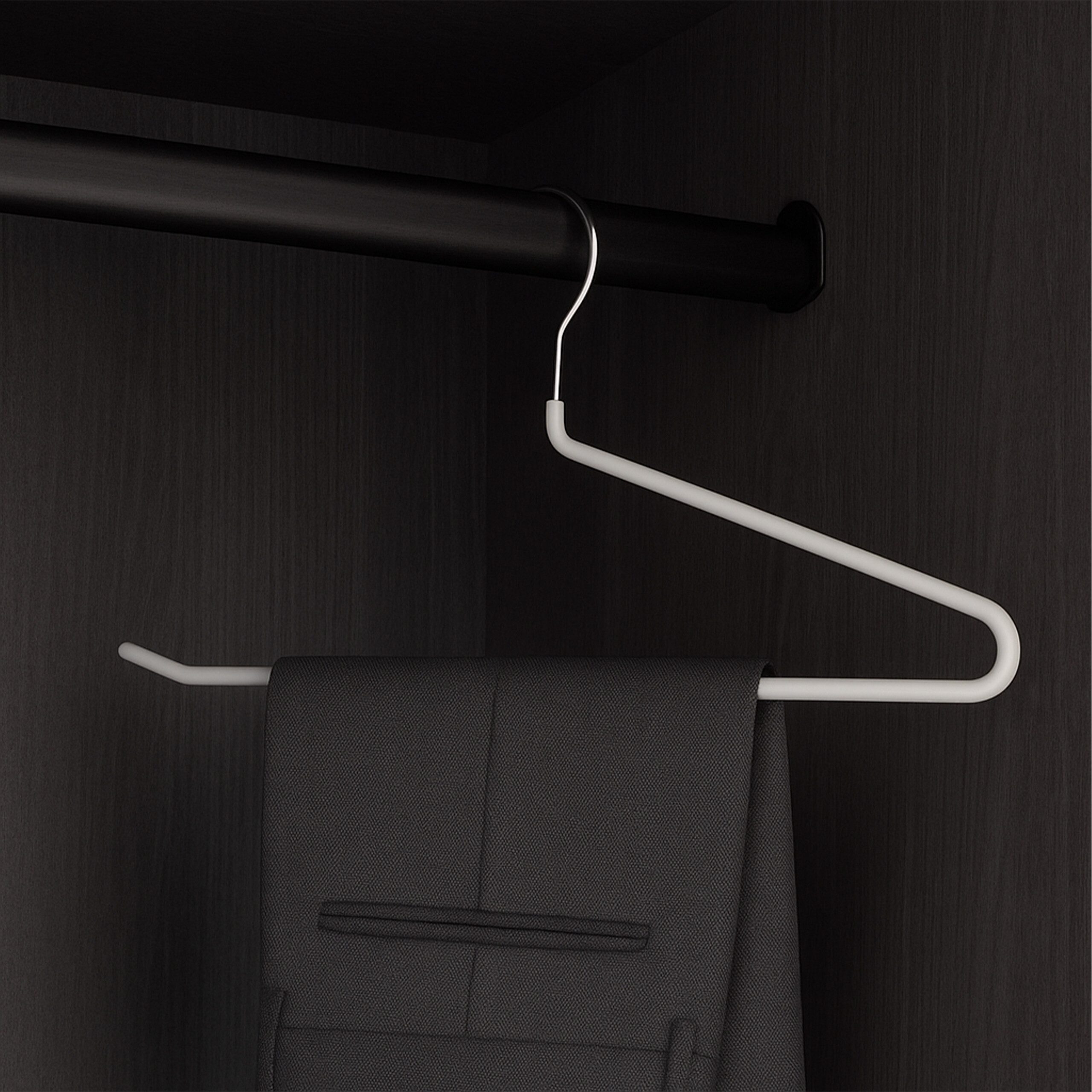 relaxdays Kleiderbügel Rutschfestes Hosenbügel Set, (Set, 20-tlg), weiß günstig online kaufen