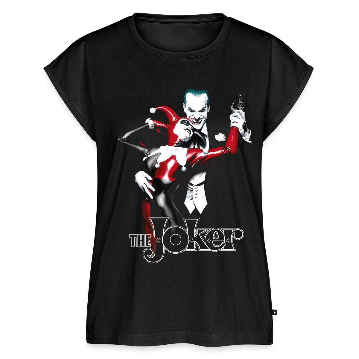 Spreadshirt T-Shirt DC Comics Batman Joker Harley Quinn Damen Casual Relaxed T-Shirt (1-tlg)