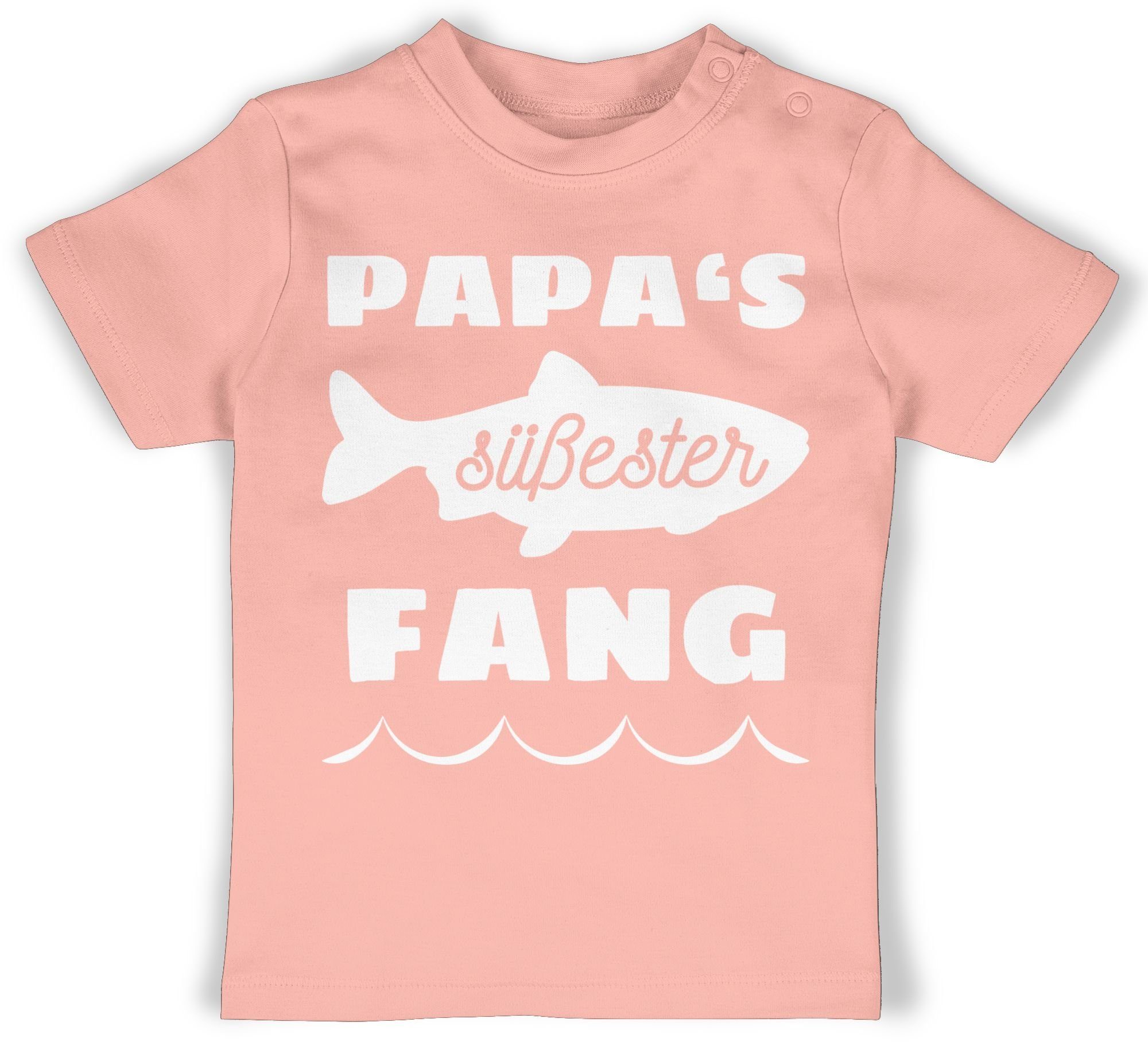 Shirtracer T-Shirt 1 Fang Geschenk Papas Babyrosa Vatertag Baby süßester