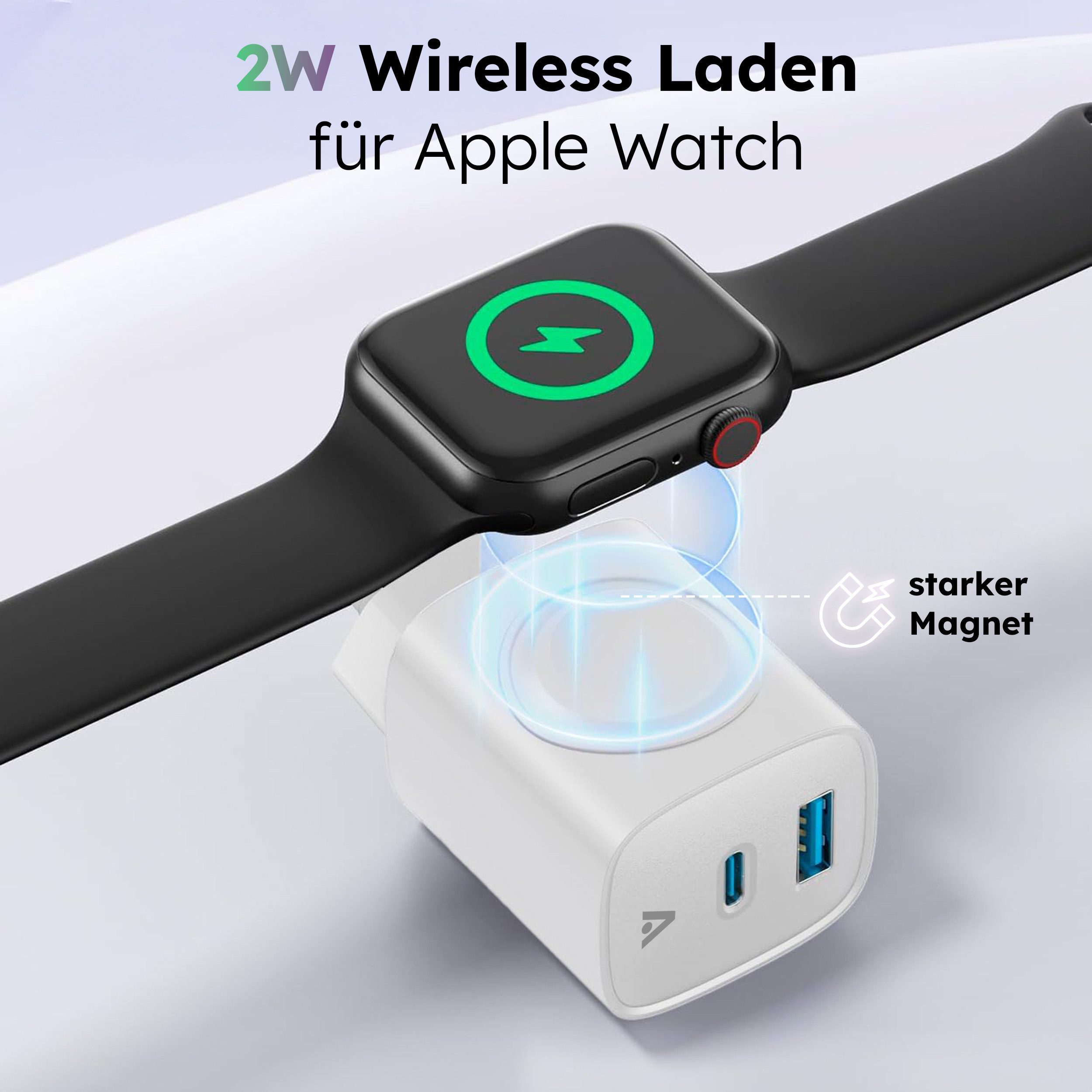 alkaya. alkaya. NEXUS 3in1 Ladegerät 22W mit USB-C, USB-A und Apple Watch Smartphone-Ladegerät – Bild 4 von 5
