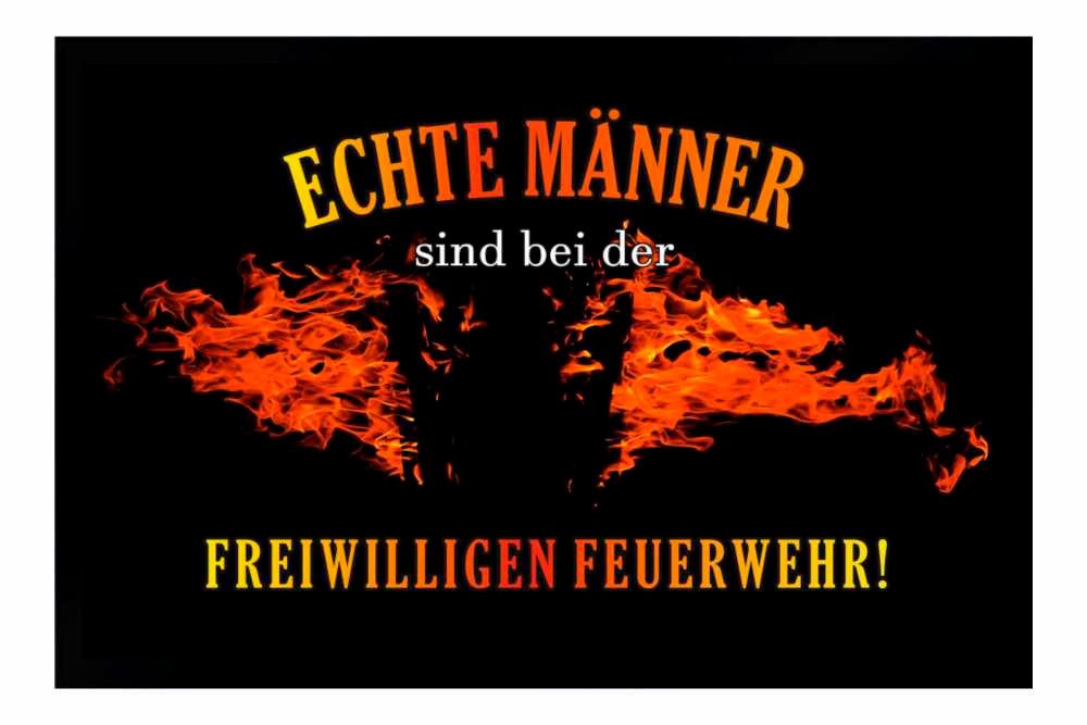 Ladreas Fußmatte Schmutzfangmatte Echte Männer Feuerwehr F251, 60x40