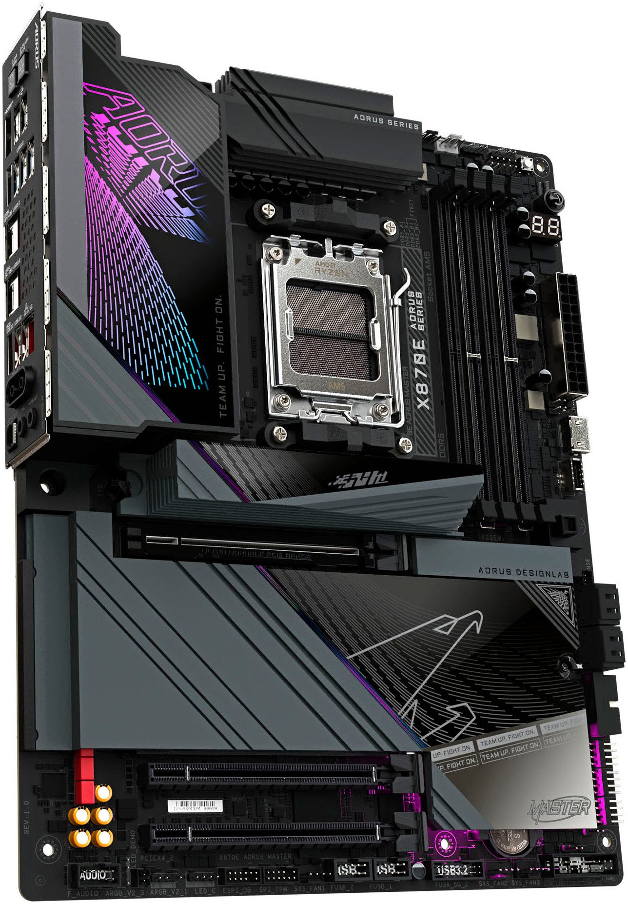 Gigabyte X870E AORUS MASTER Mainboard - Unterstützt AMD Ryzen 9000 CPUs, 16+2+2 Mainboard