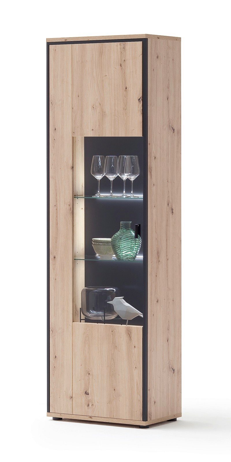 MCA furniture Wohnwand Wohnwand Anbauwand I Buenos Aires, Balkeneiche, 3-teilig, (3-St)