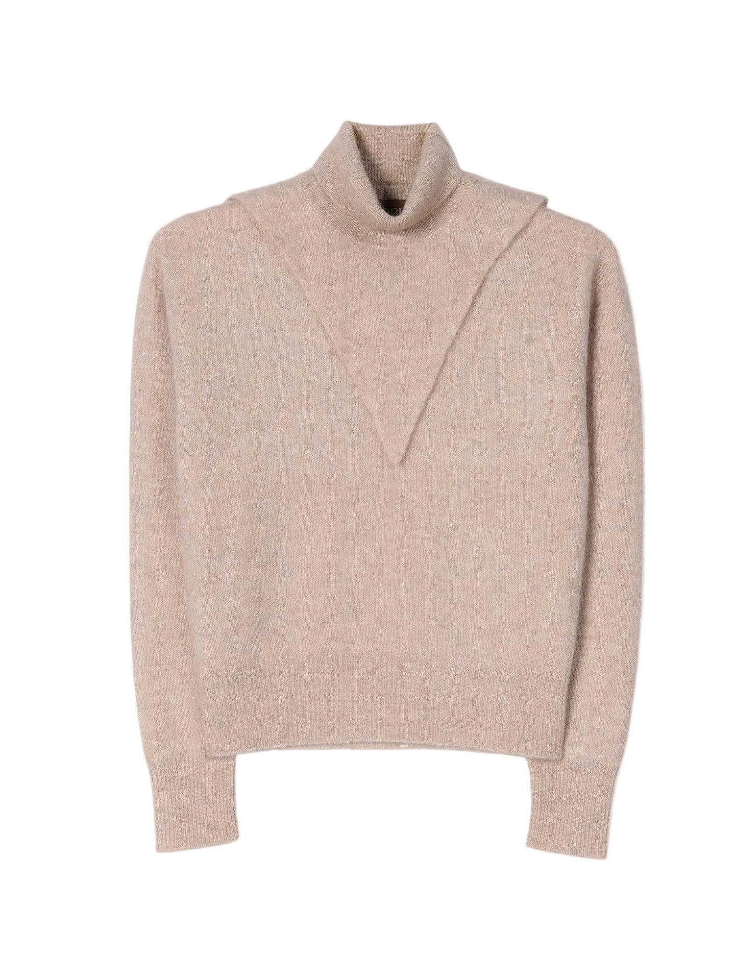 Rollkragenpullover Kaschmir-Pullover mit Doppellkragen