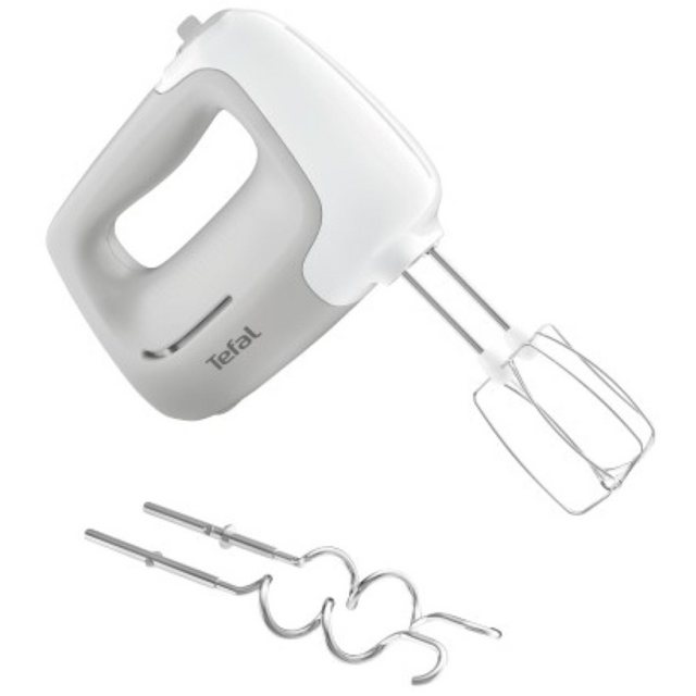 Tefal Handmixer HT450B38 – Handmixer – weiß/grau, 450 W