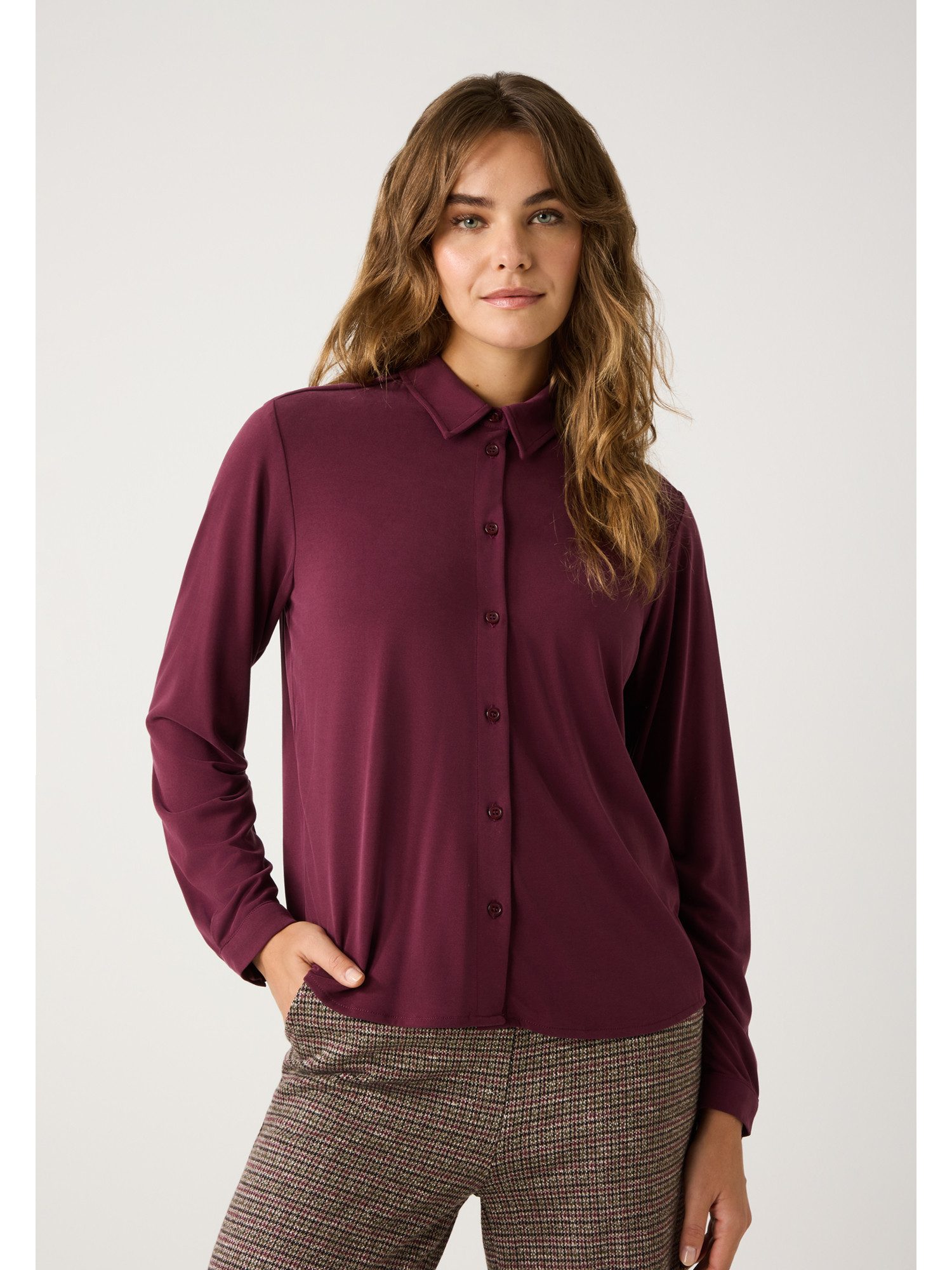 MORE&MORE Langarmbluse softe Stretchbluse Jersey günstig online kaufen