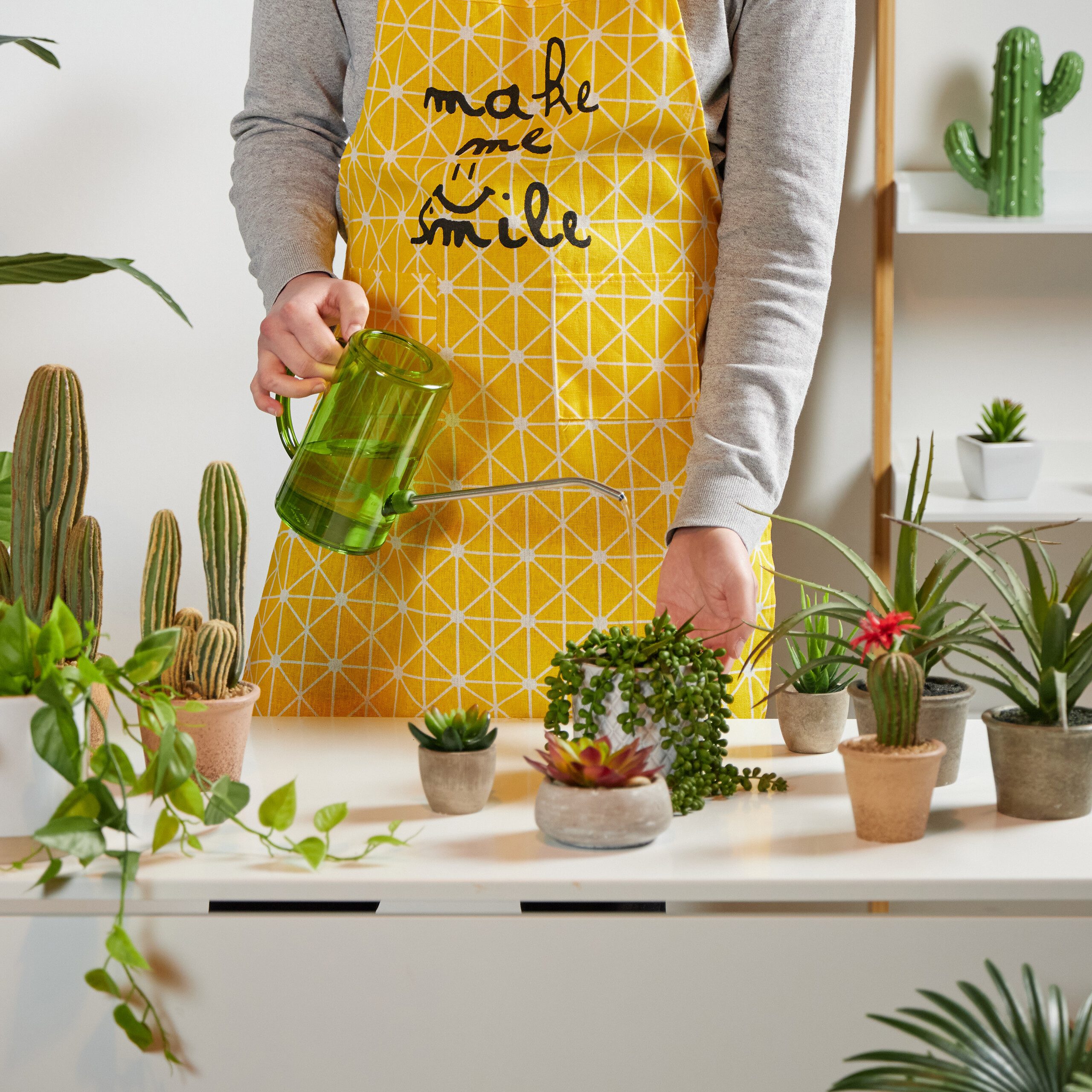 relaxdays Gießkanne Zimmerpflanzen 1 Liter 2er Set (2-tlg., 2er Set)