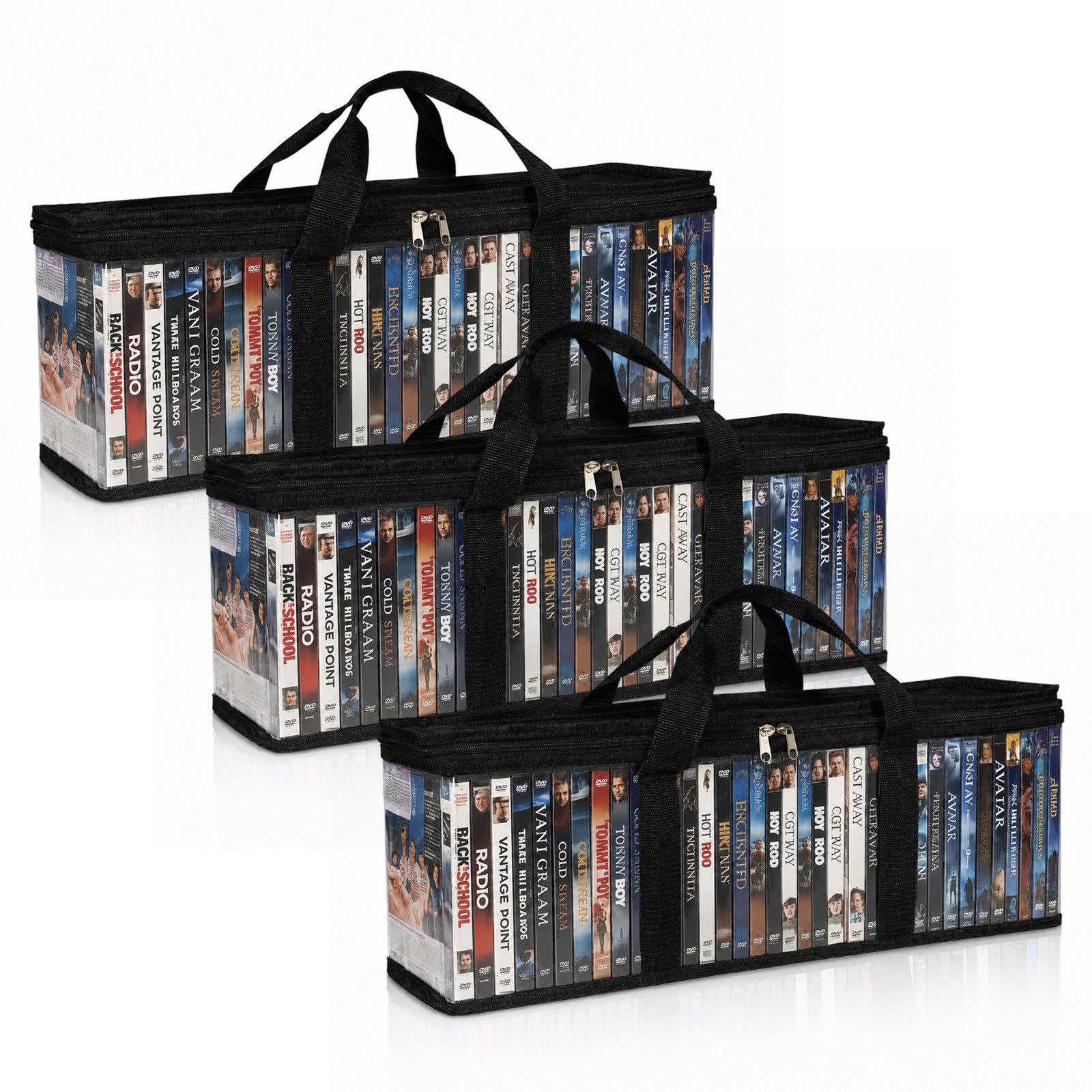 Youyijia Aufbewahrungstasche DVD Aufbewahrungstasche mit Griff CD Organizer Box für Spiele